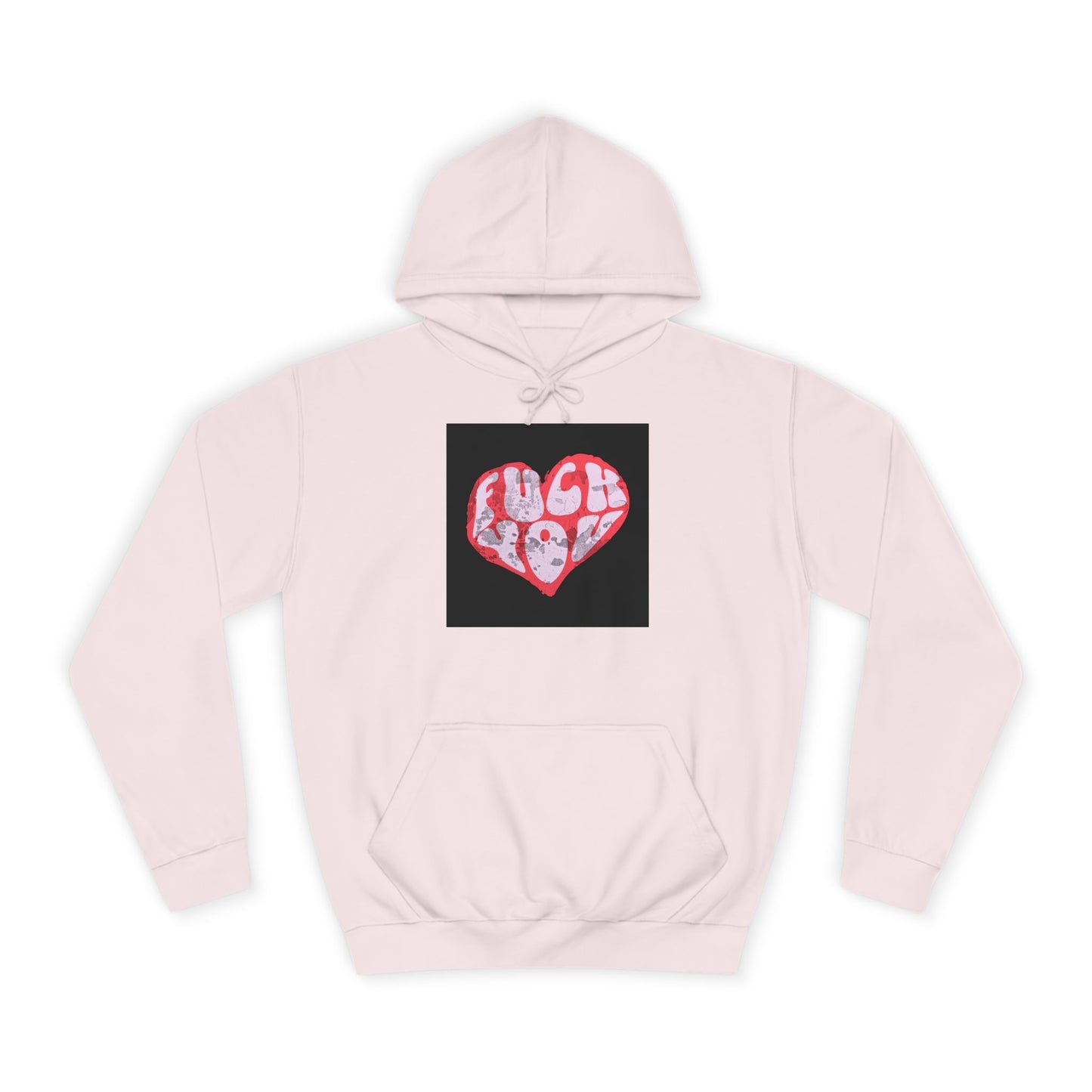 Unisex Hoodie with Bold 'F*** You' Heart Design | Trendy Casual Wear, Gift, Streetwear, Unique Hoodie, Everyday Comfort