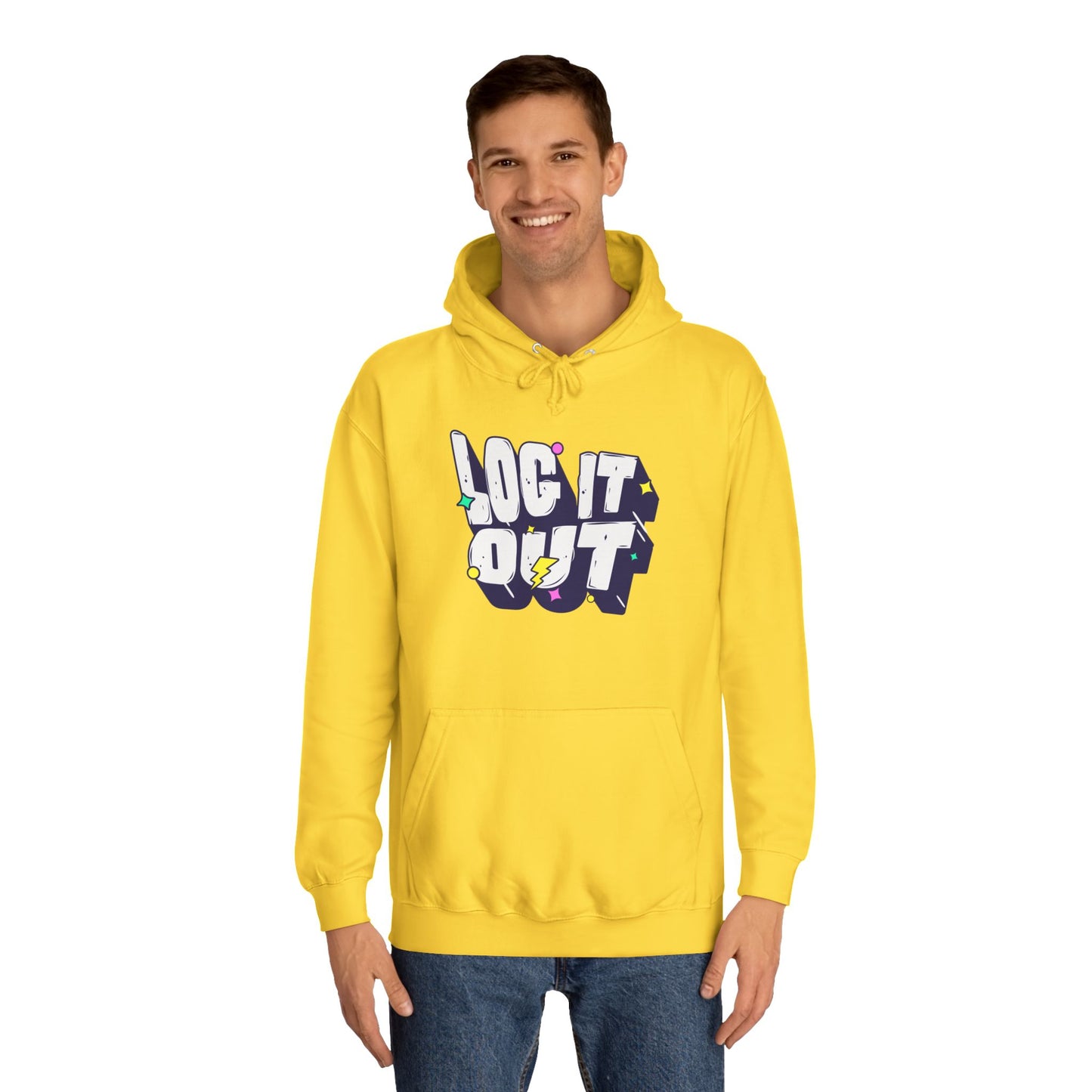 Unisex Hoodie with 'LOC IT OUT' Graphic, Cozy Casual Wear, Perfect for Events, Great Gift Idea