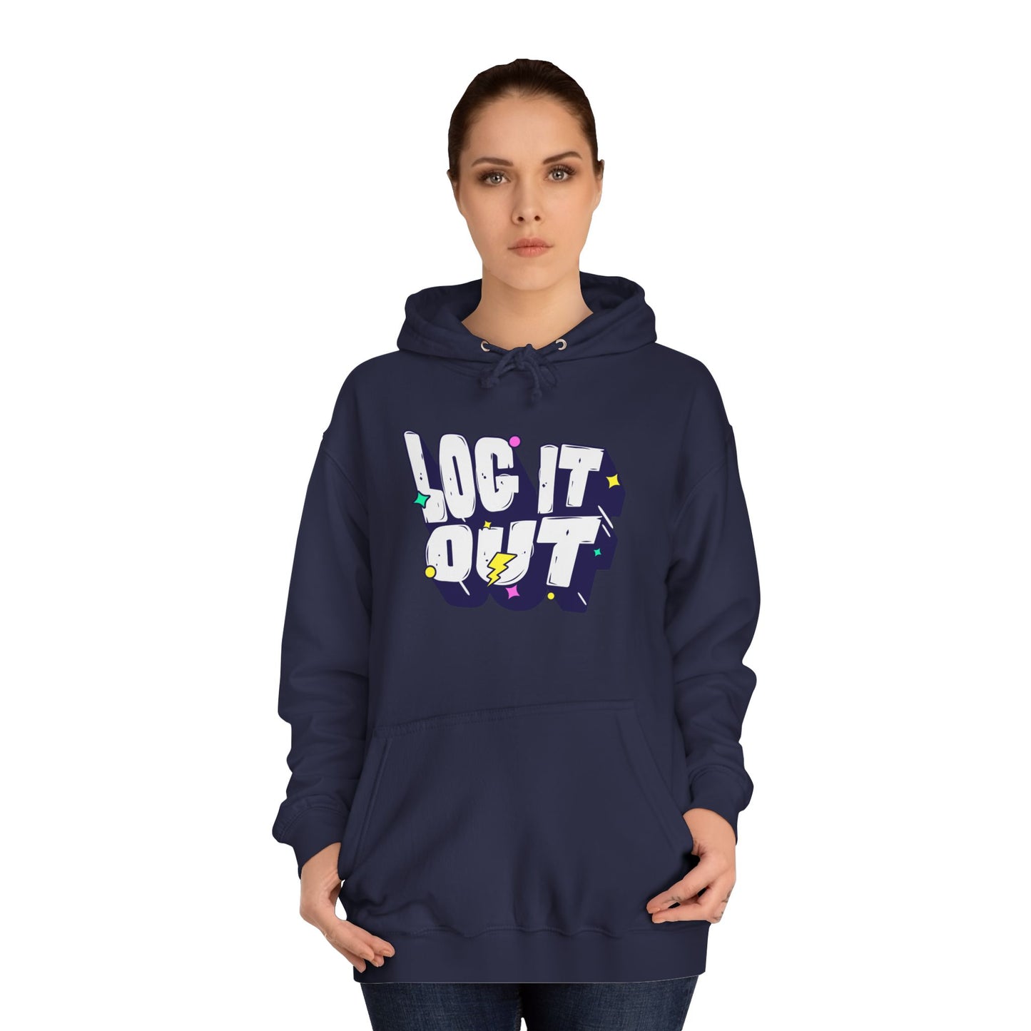 Unisex Hoodie with 'LOC IT OUT' Graphic, Cozy Casual Wear, Perfect for Events, Great Gift Idea