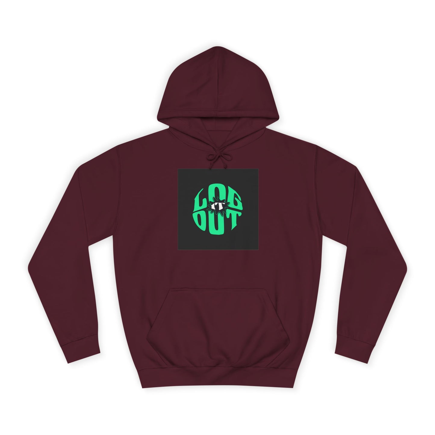 Unisex Hoodie with 'LOG IT OUT' Design, Casual Streetwear, Cool Gift, Cozy Lounge Wear, Perfect for Fall