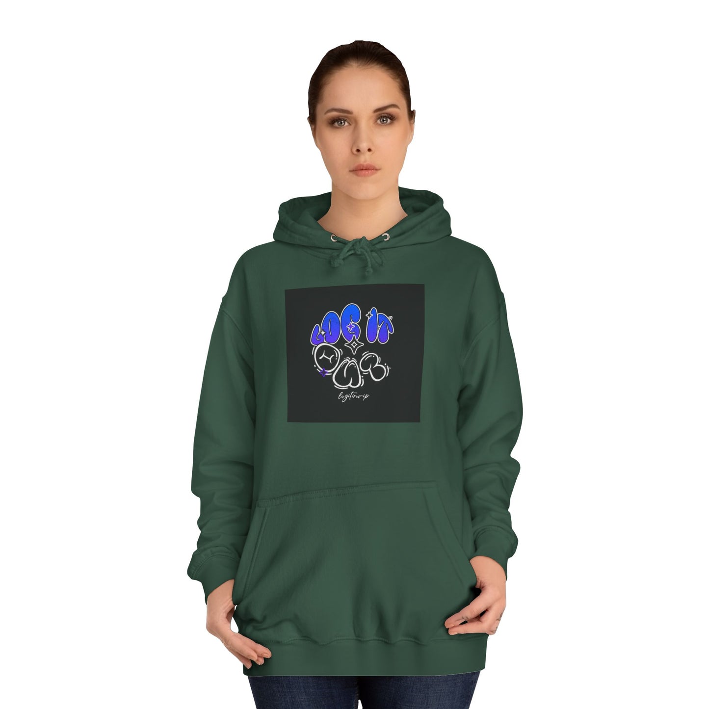 Vibrant Log it out Spirit Hoodie, Unisex Hoodie, Comfortable Sweatshirt, Graphic Hooded Sweatshirt,