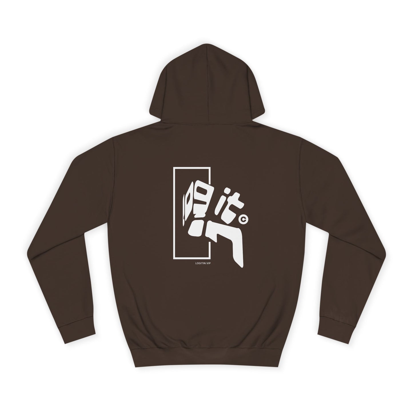 Unisex Log it in Hoodie with Bold Graphic, Casual Wear, Custom Apparel, Gift, Trendy Streetwear