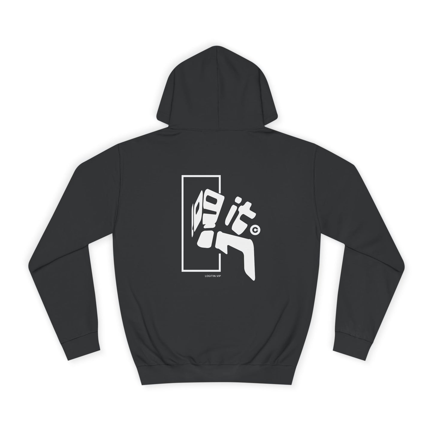 Unisex Log it in Hoodie with Bold Graphic, Casual Wear, Custom Apparel, Gift, Trendy Streetwear