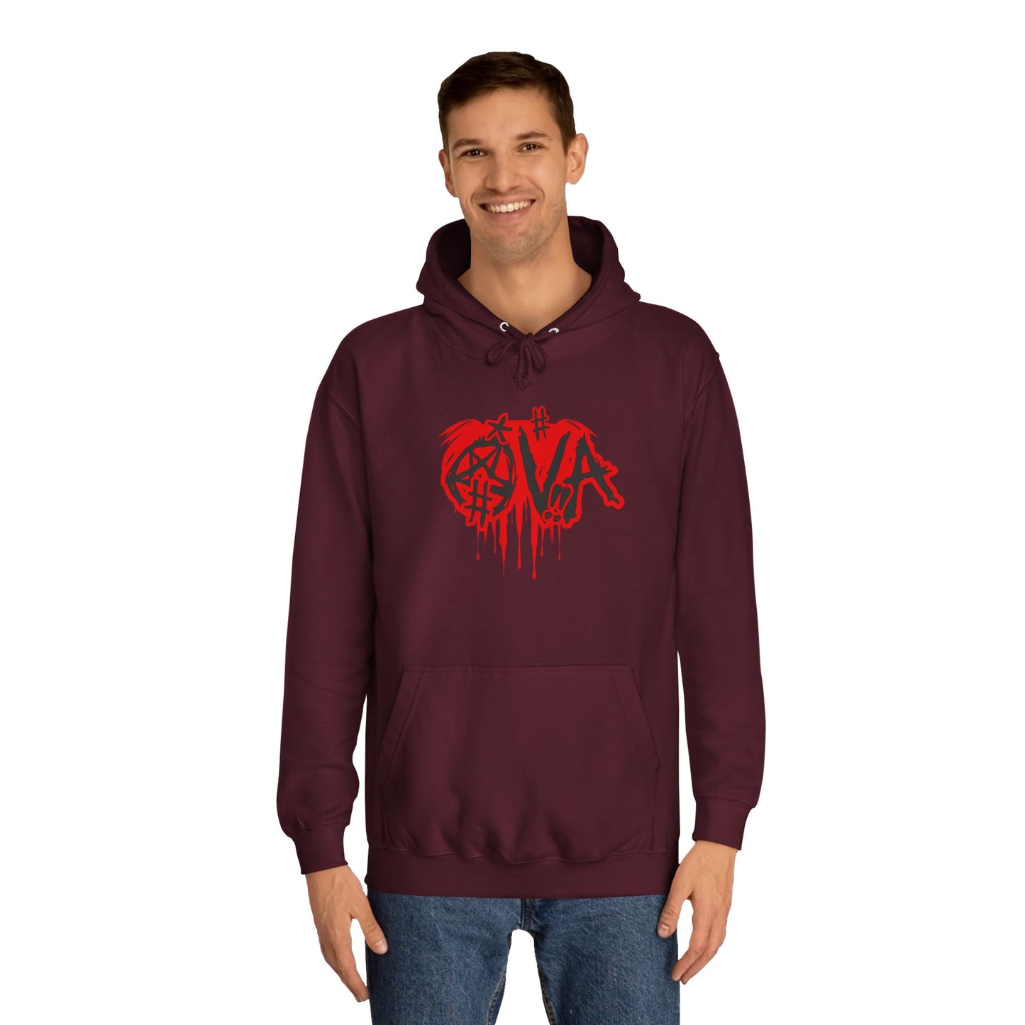 Edgy Unisex Hoodie with Graffiti-Style Print, Urban Streetwear, Apparel, Gift for any body, Casual Fashion