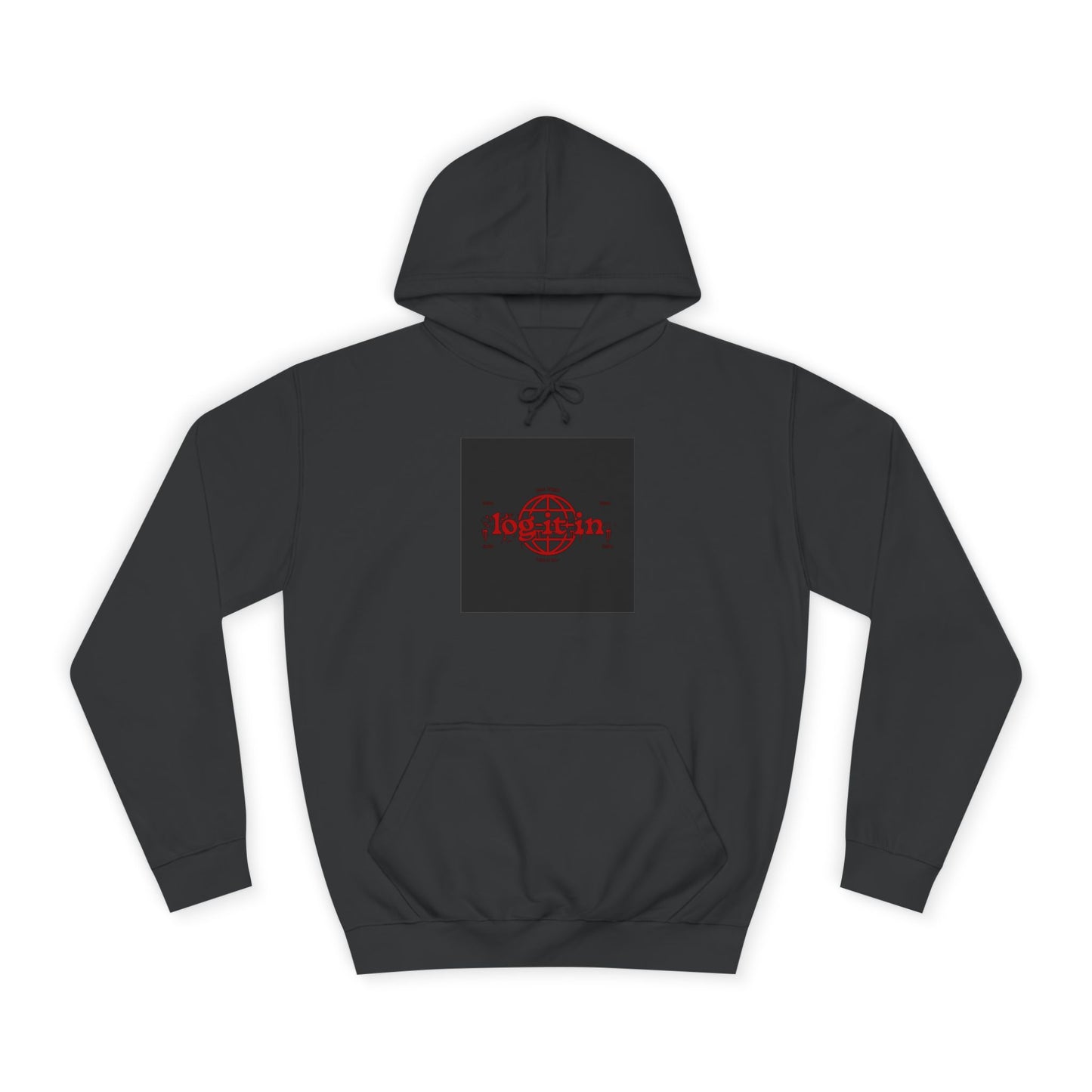 Unisex Log it in Hoodie with Bold Graphic Design, Custom Apparel, Streetwear, Comfortable Hoody, Trendy Gift