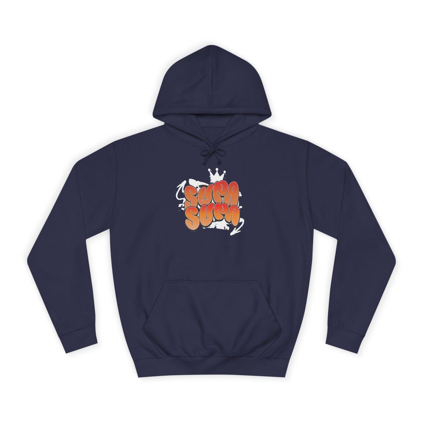 Unisex Hoodie with Retro 'Supa Supa' Design