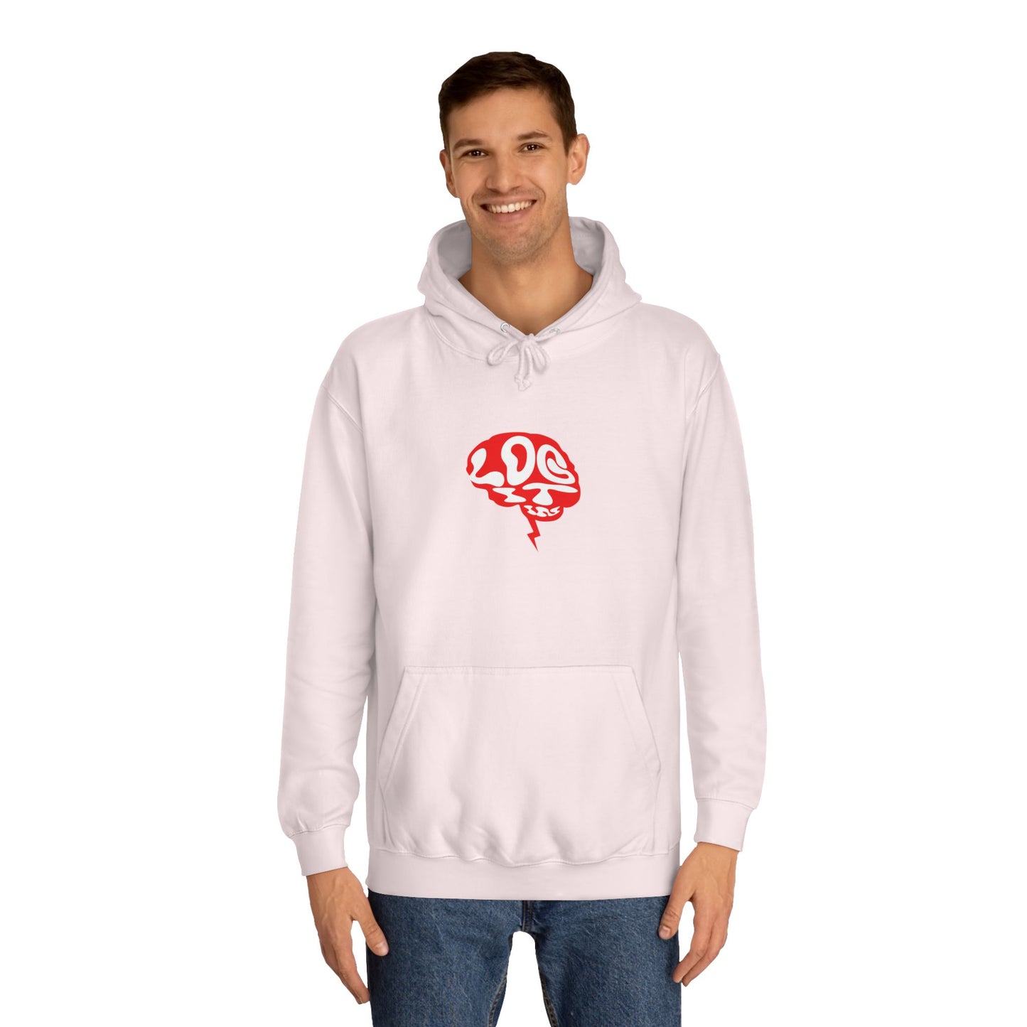Unisex Log it in Hoodie with Unique Brain Design, Casual Wear, Trendy Apparel, Festive Occasions, Graphic Hoodie