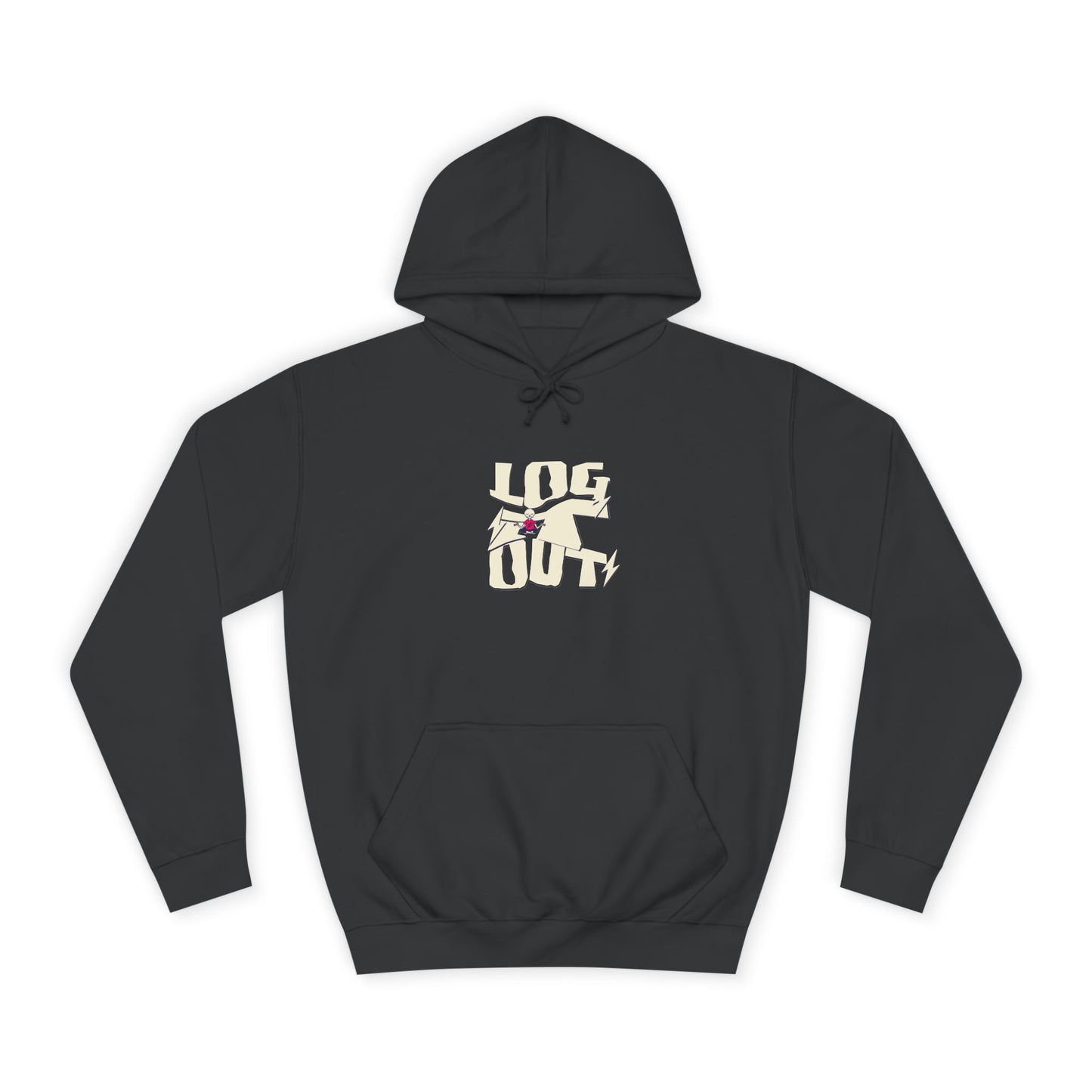 Unisex Hoodie - "LOG IT OUT" Graphic Sweatshirt, Casual Wear, Custom Apparel, Gift, Cozy Hoodie