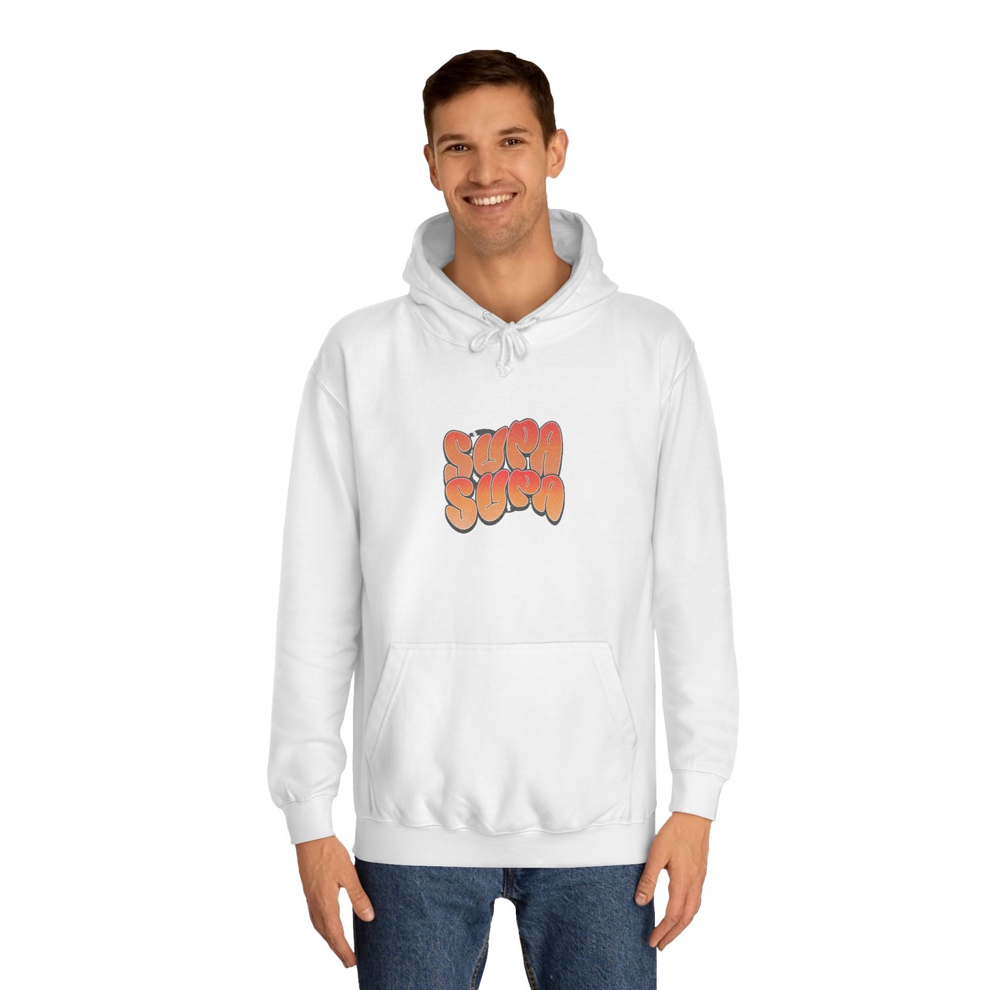 Unisex Hoodie with Retro 'Supa Supa' Design