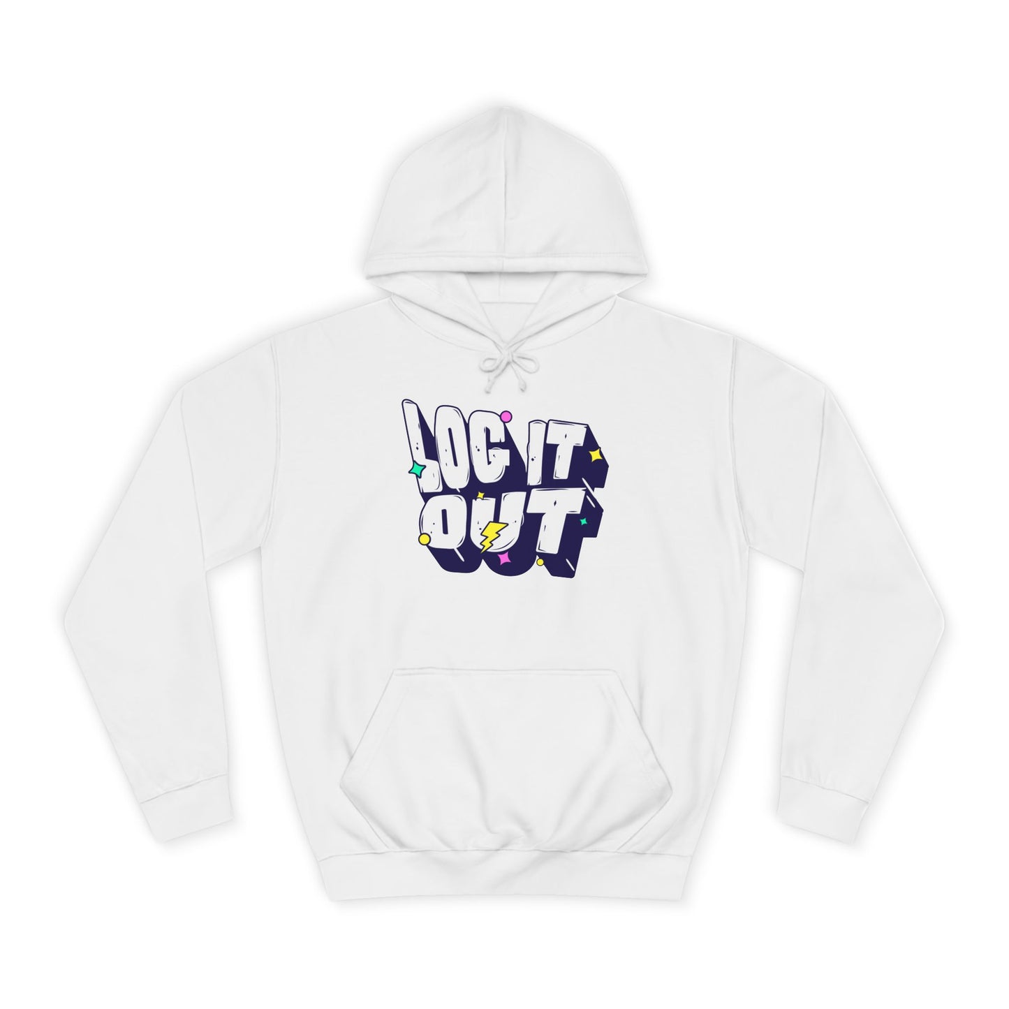 Unisex Hoodie with 'LOC IT OUT' Graphic, Cozy Casual Wear, Perfect for Events, Great Gift Idea