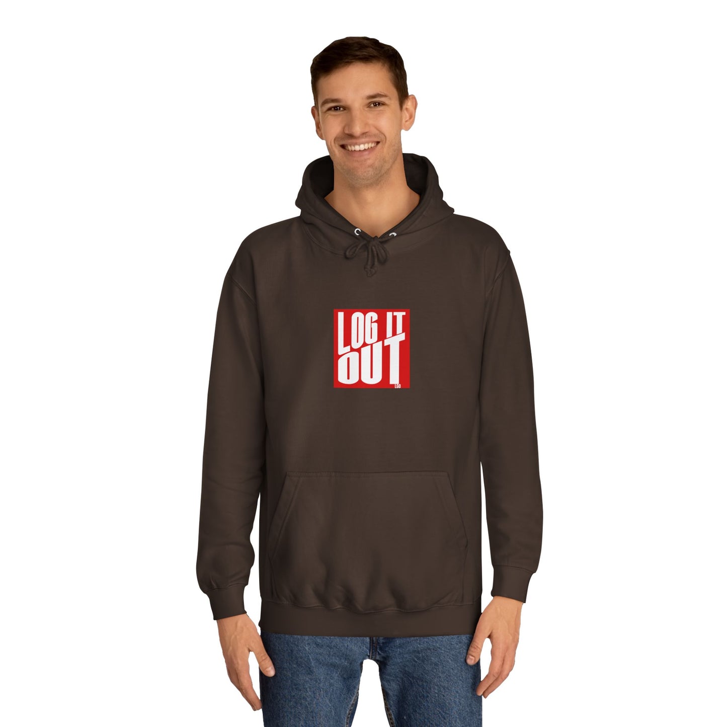 Unisex Hoodie with 'LOG IT OUT' Design for Everyday wear, Gift for Graduates, Relaxed Fit Hoodie,