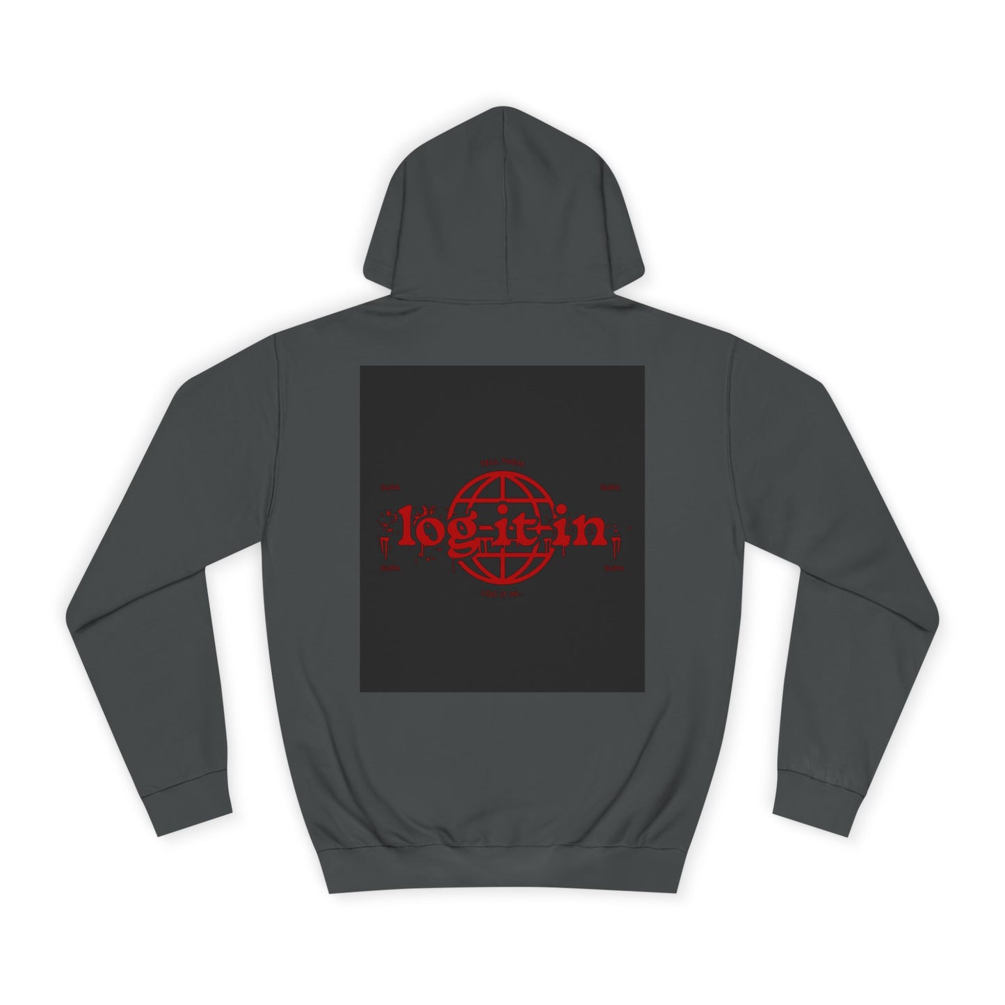 Unisex Log it in Hoodie with Bold Graphic Design, Custom Apparel, Streetwear, Comfortable Hoody, Trendy Gift