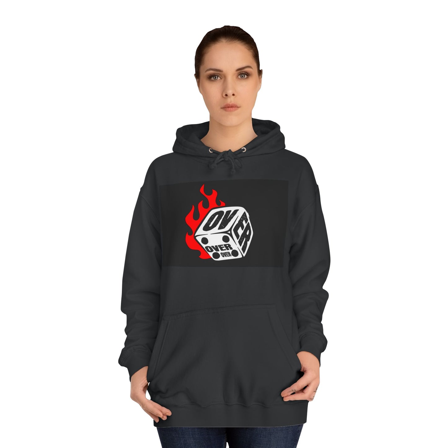 OVER Graphic Hoodie, Oversized Sweatshirt, Trendy Unisex Hoodie, Gift, Casual Layering Top