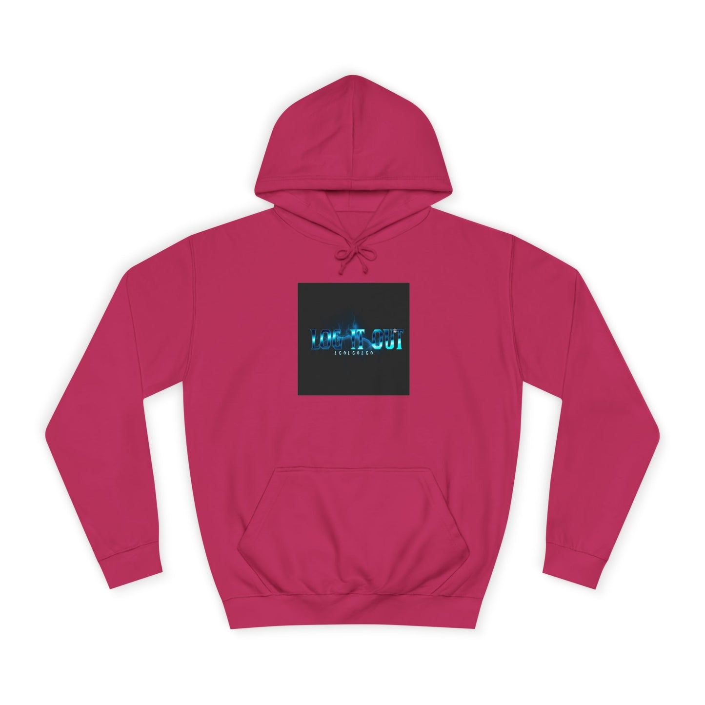 Unisex Log it out Hoodie with Digital Glow Design - Perfect for Gifts, Casual Wear,Events, Graphic Sweatshirt