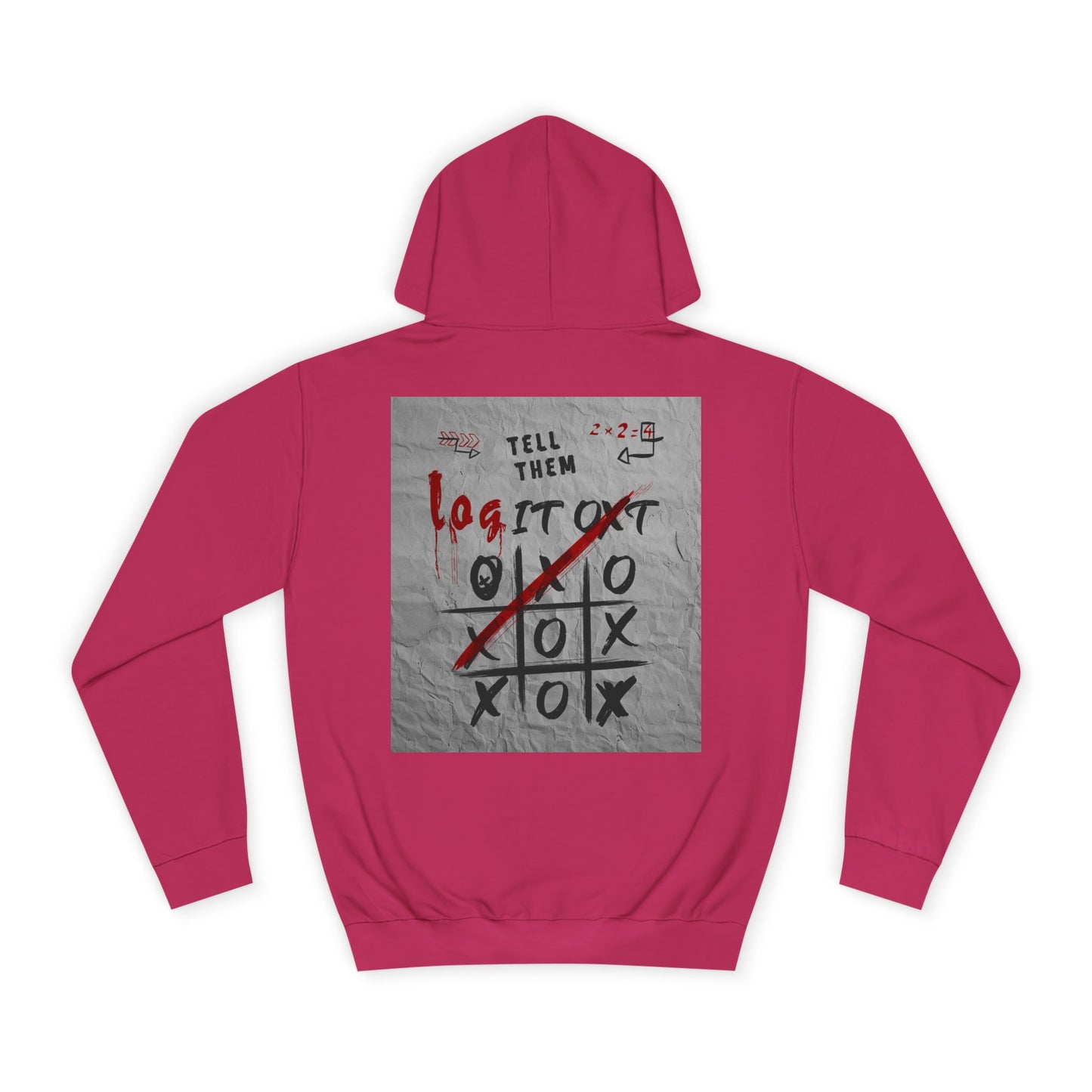 Unisex Log it out Hoodie with Graffiti Design - Trendy Sweatshirt, Custom Gear, Casual Wear, Gift for Cozy Layering