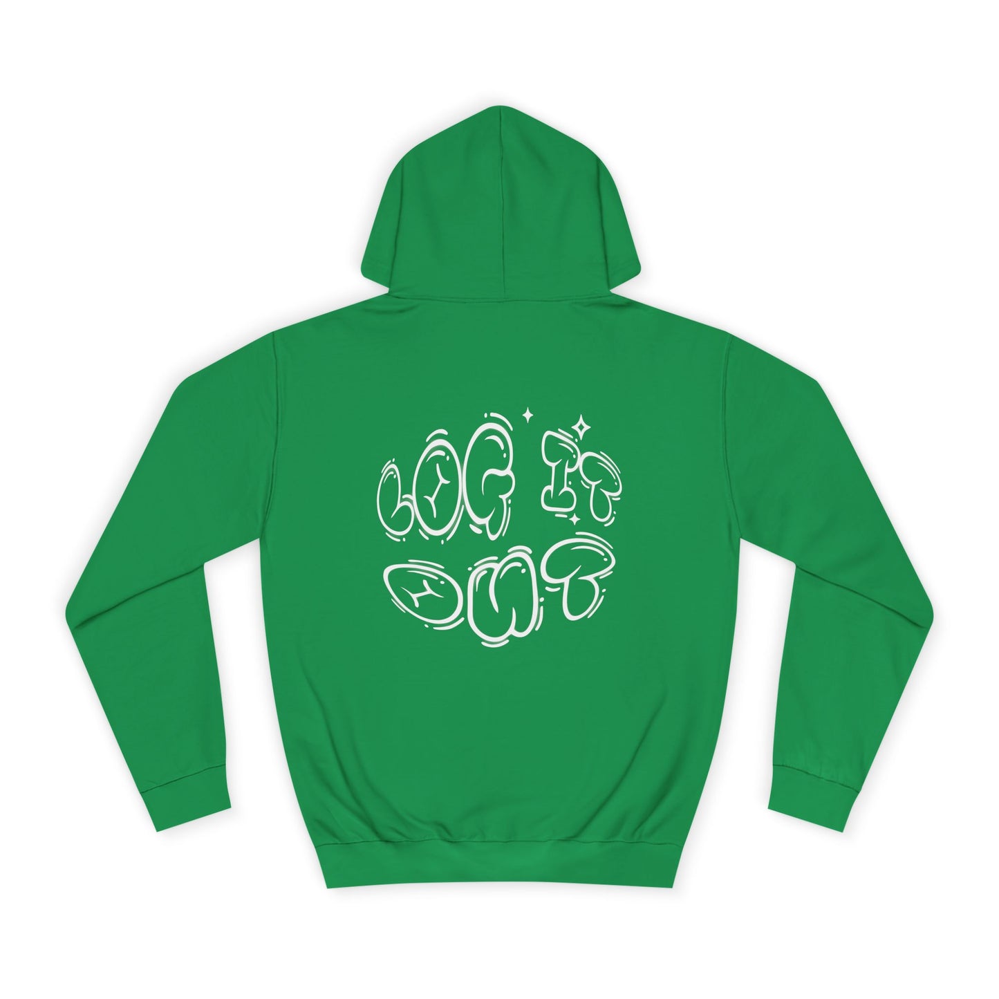 Cozy Unisex Hoodie - "Log It Out" Graphic - Perfect for Casual Wear, Gift