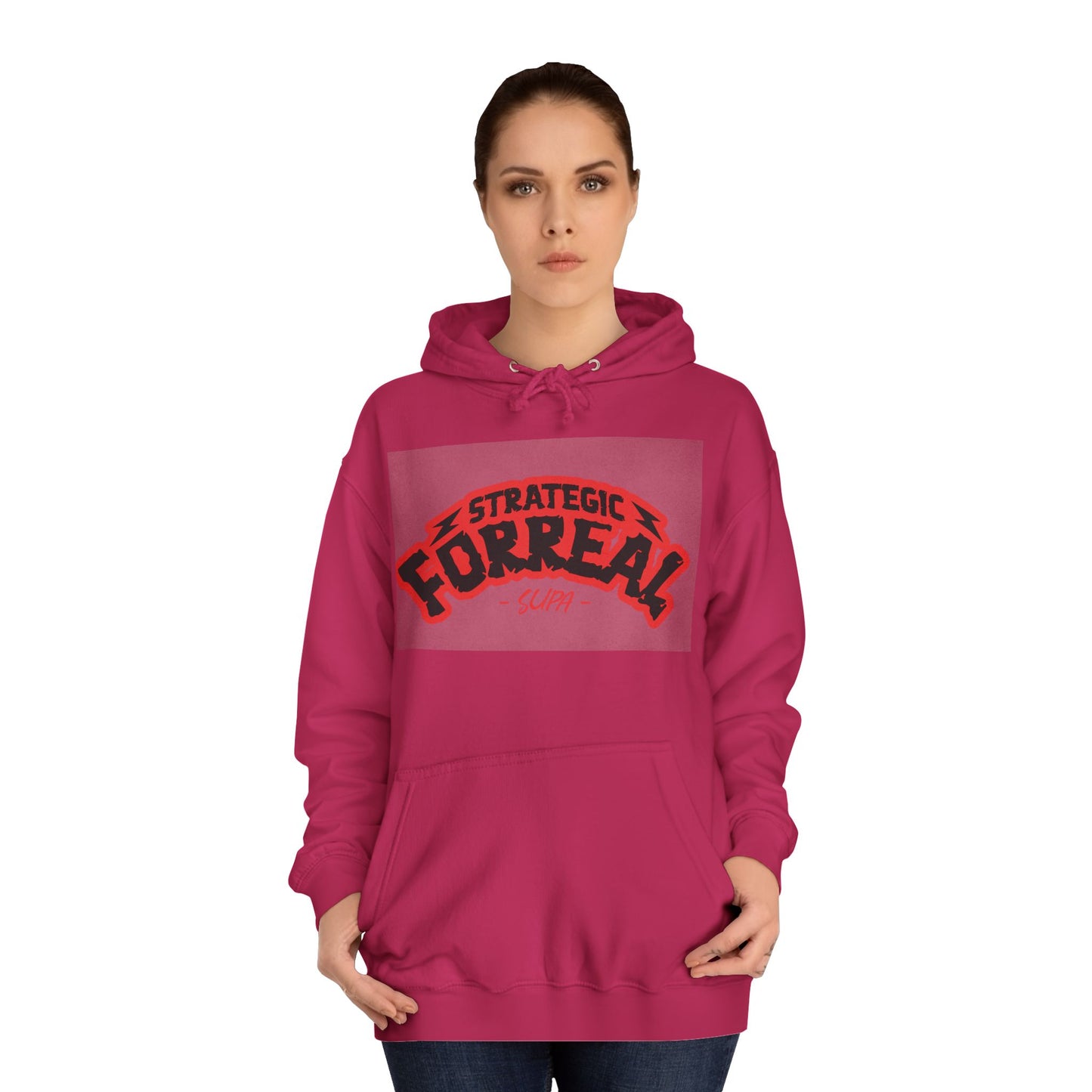 Unisex Hoodie - Strategic Forreal Design, Perfect for Casual Wear