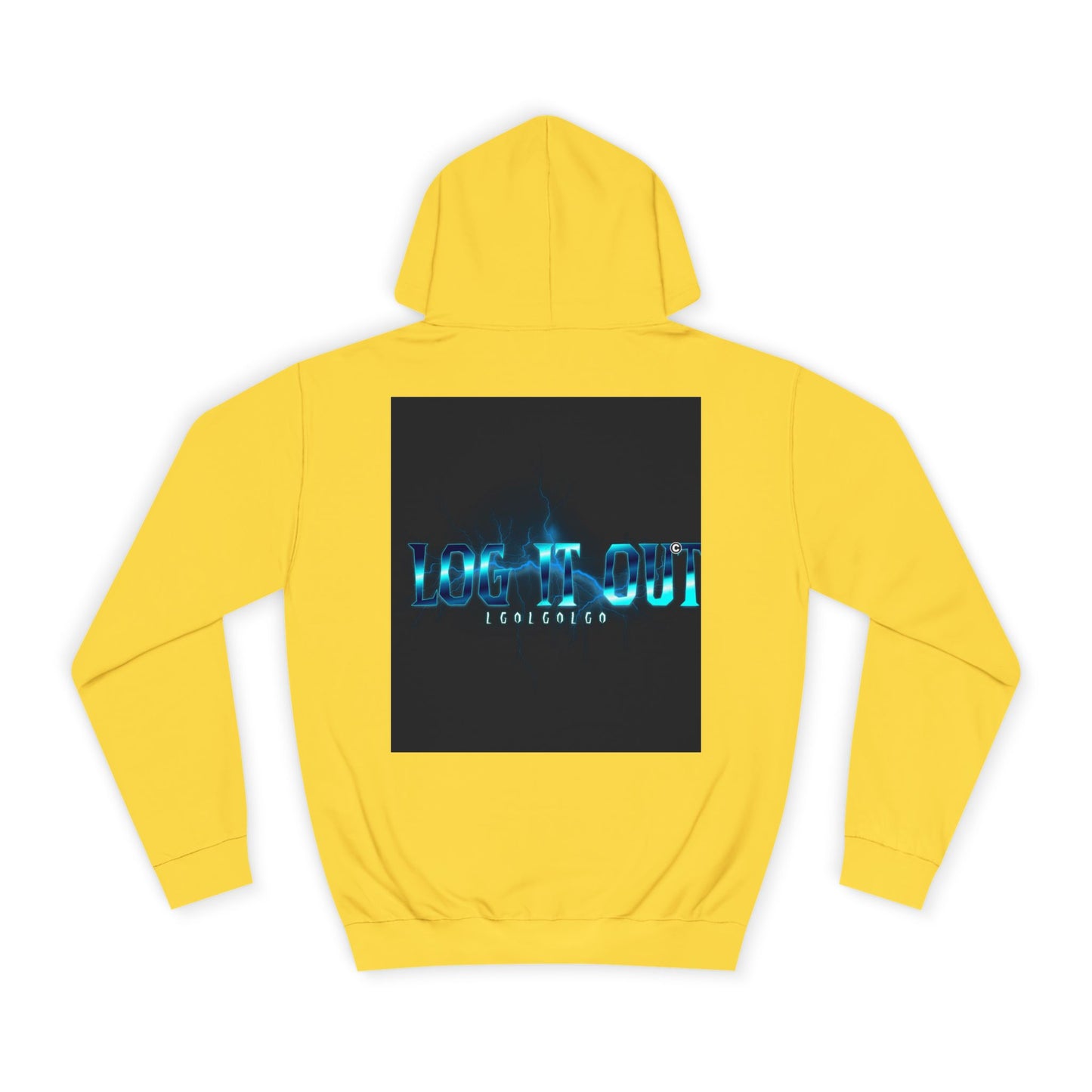 Unisex Log it out Hoodie with Digital Glow Design - Perfect for Gifts, Casual Wear,Events, Graphic Sweatshirt