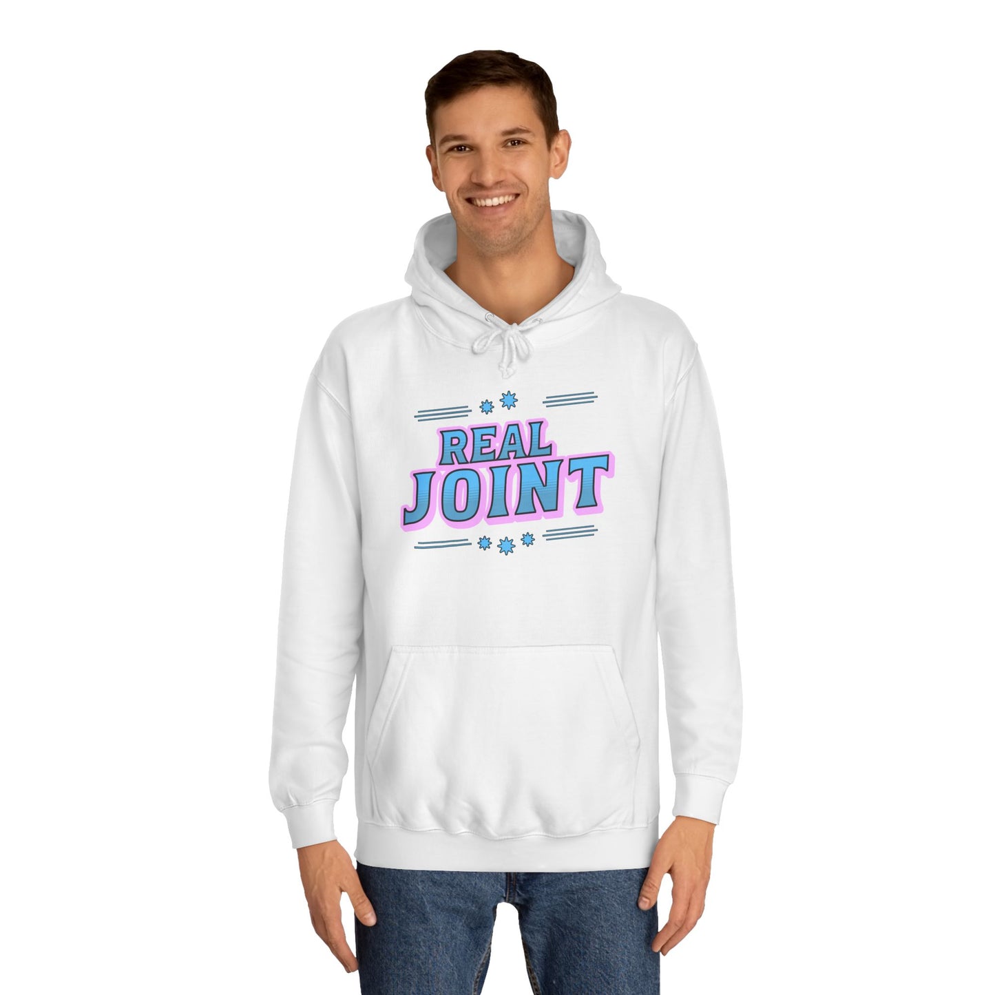 Unisex Hoodie - 'Real Joint' Graphic Sweatshirt for Casual Style
