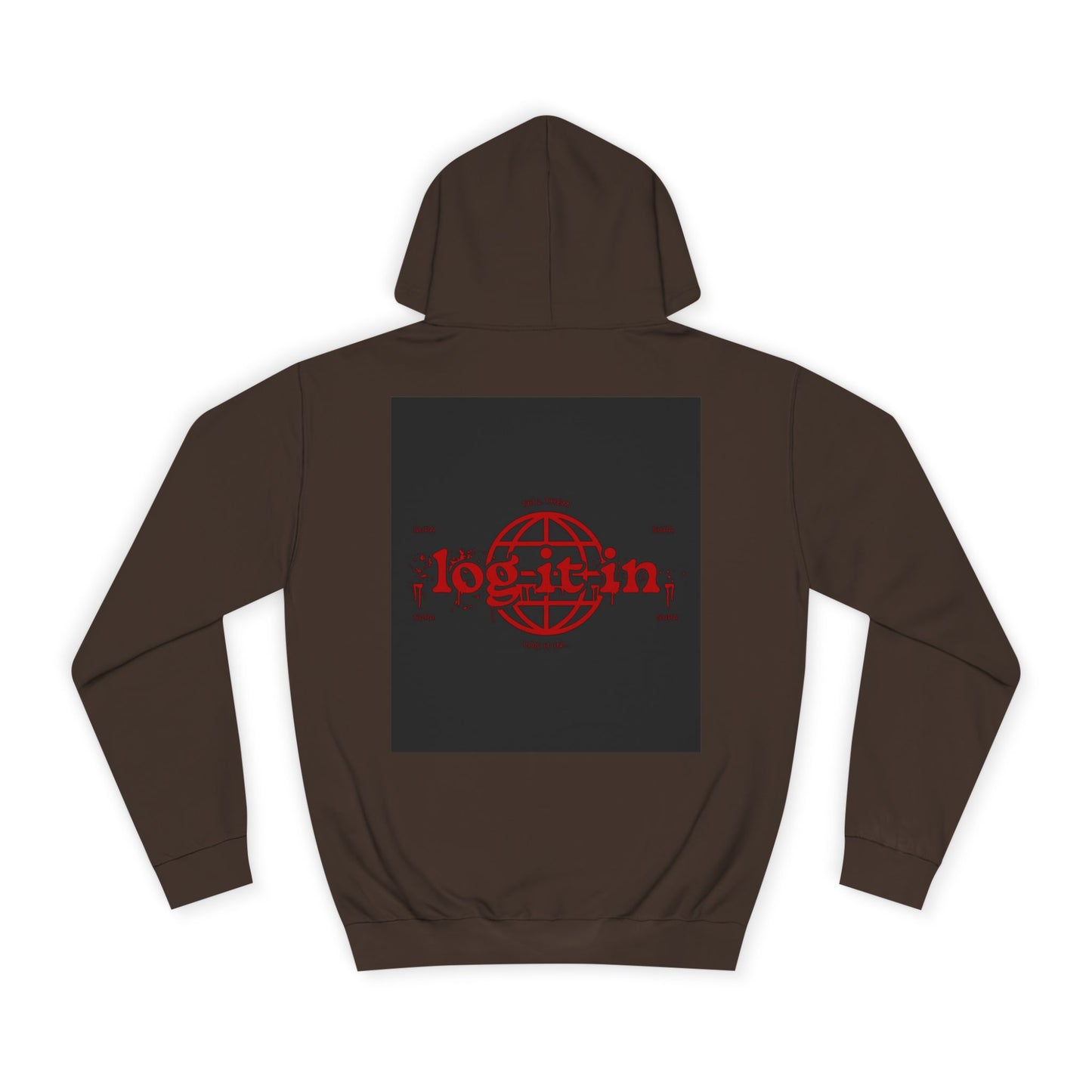 Unisex Log it in Hoodie with Bold Graphic Design, Custom Apparel, Streetwear, Comfortable Hoody, Trendy Gift