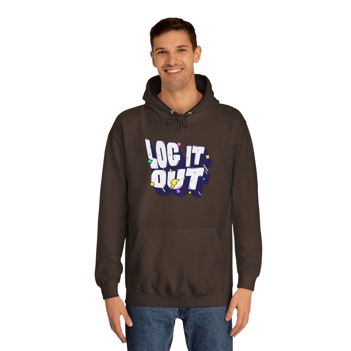 Unisex Hoodie with 'LOC IT OUT' Graphic, Cozy Casual Wear, Perfect for Events, Great Gift Idea