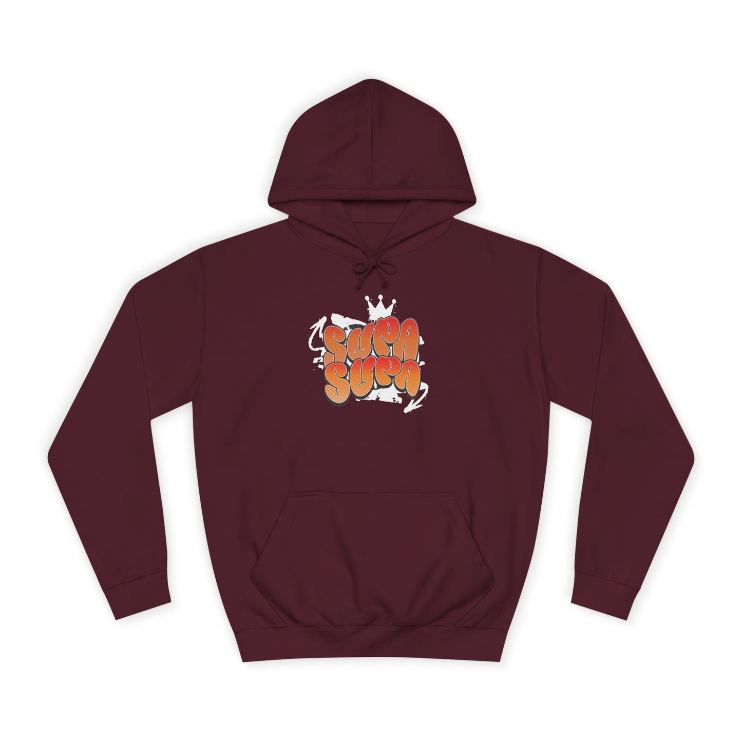 Unisex Hoodie with Retro 'Supa Supa' Design