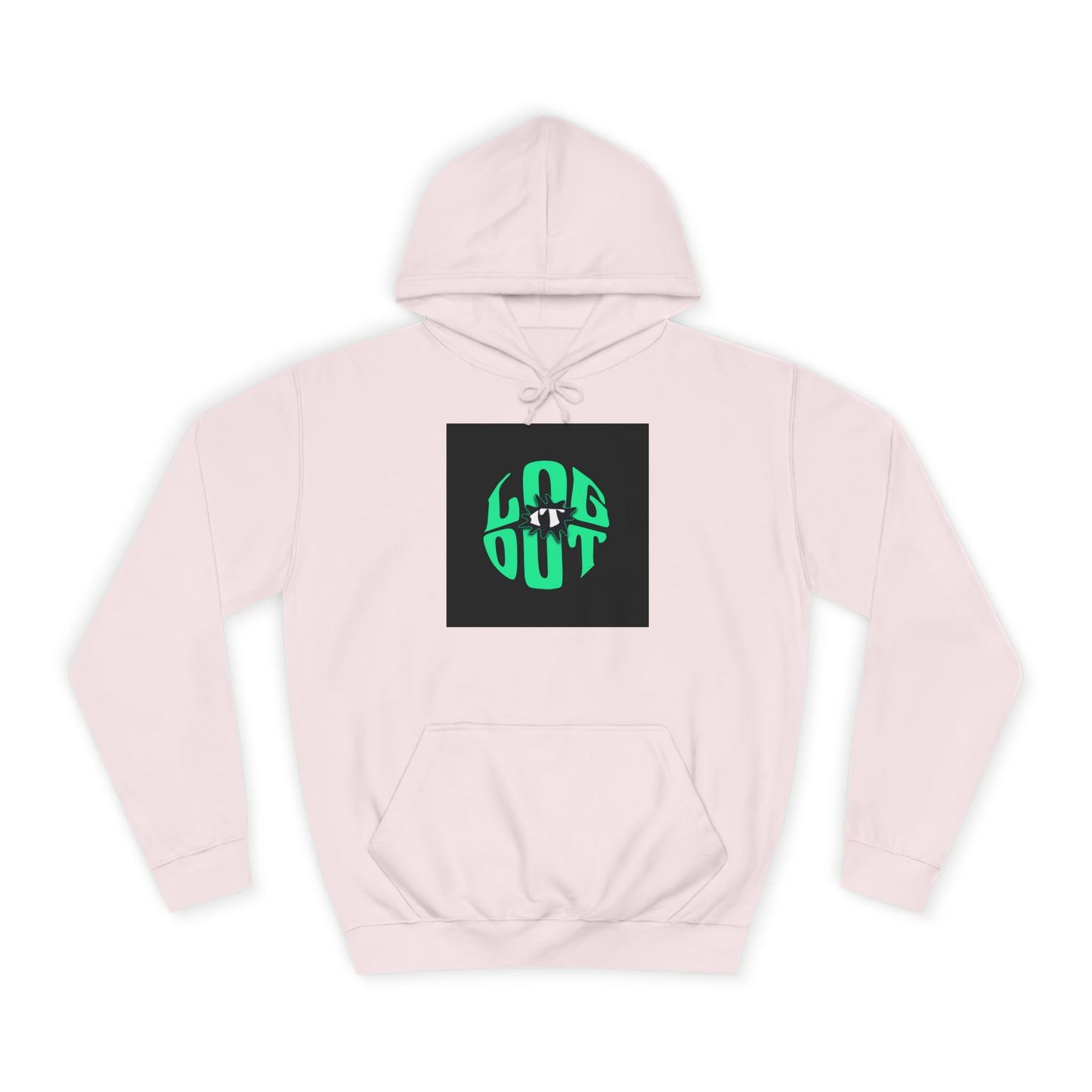 Unisex Hoodie with 'LOG IT OUT' Design, Casual Streetwear, Cool Gift, Cozy Lounge Wear, Perfect for Fall