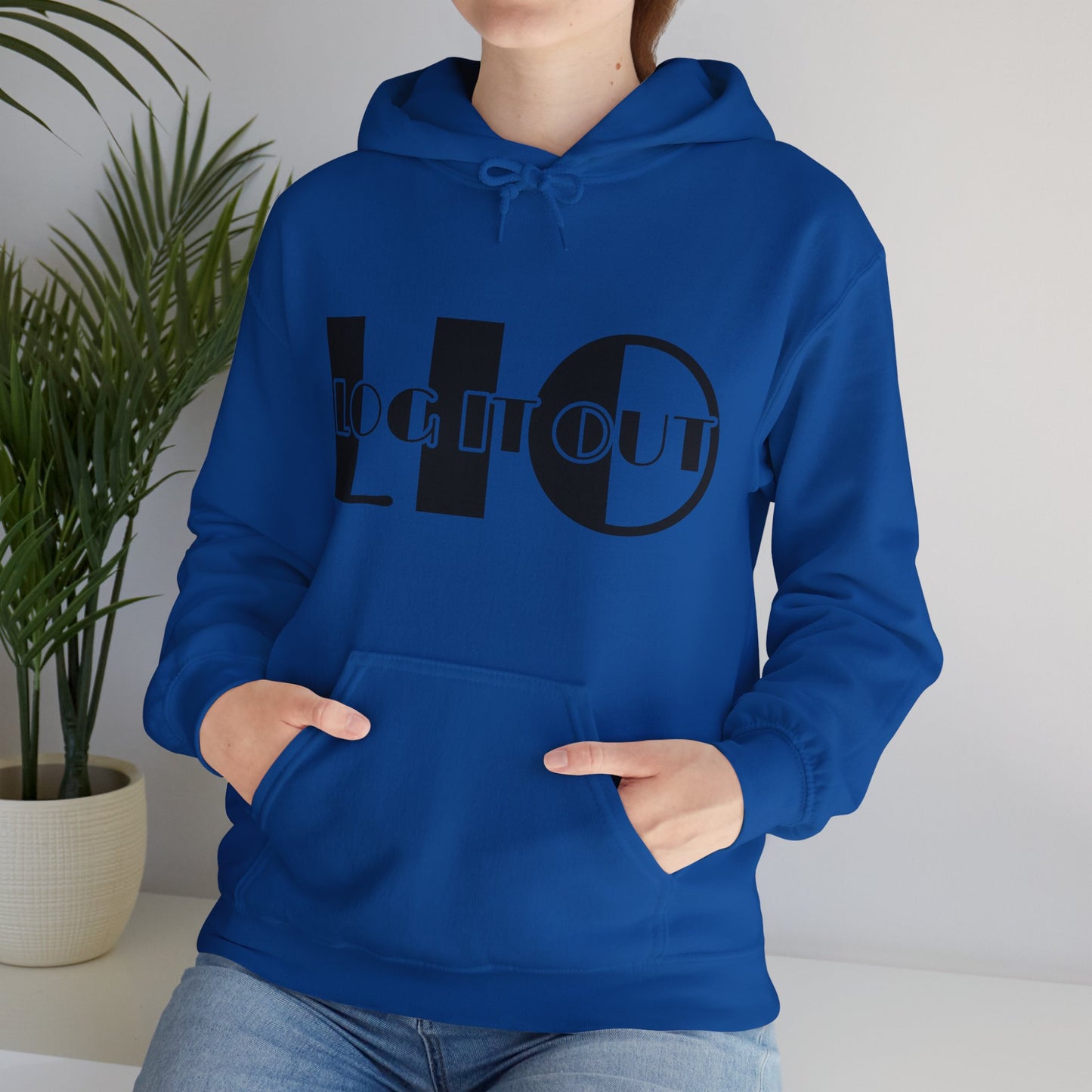 Log it out Unisex Heavy Blend™ Hooded Sweatshirt