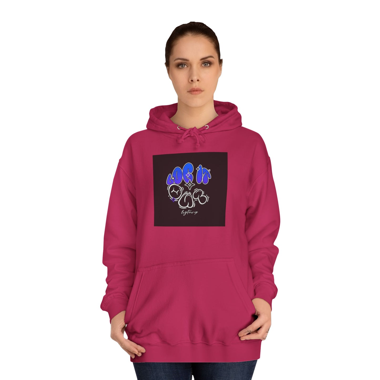 Vibrant Log it out Spirit Hoodie, Unisex Hoodie, Comfortable Sweatshirt, Graphic Hooded Sweatshirt,