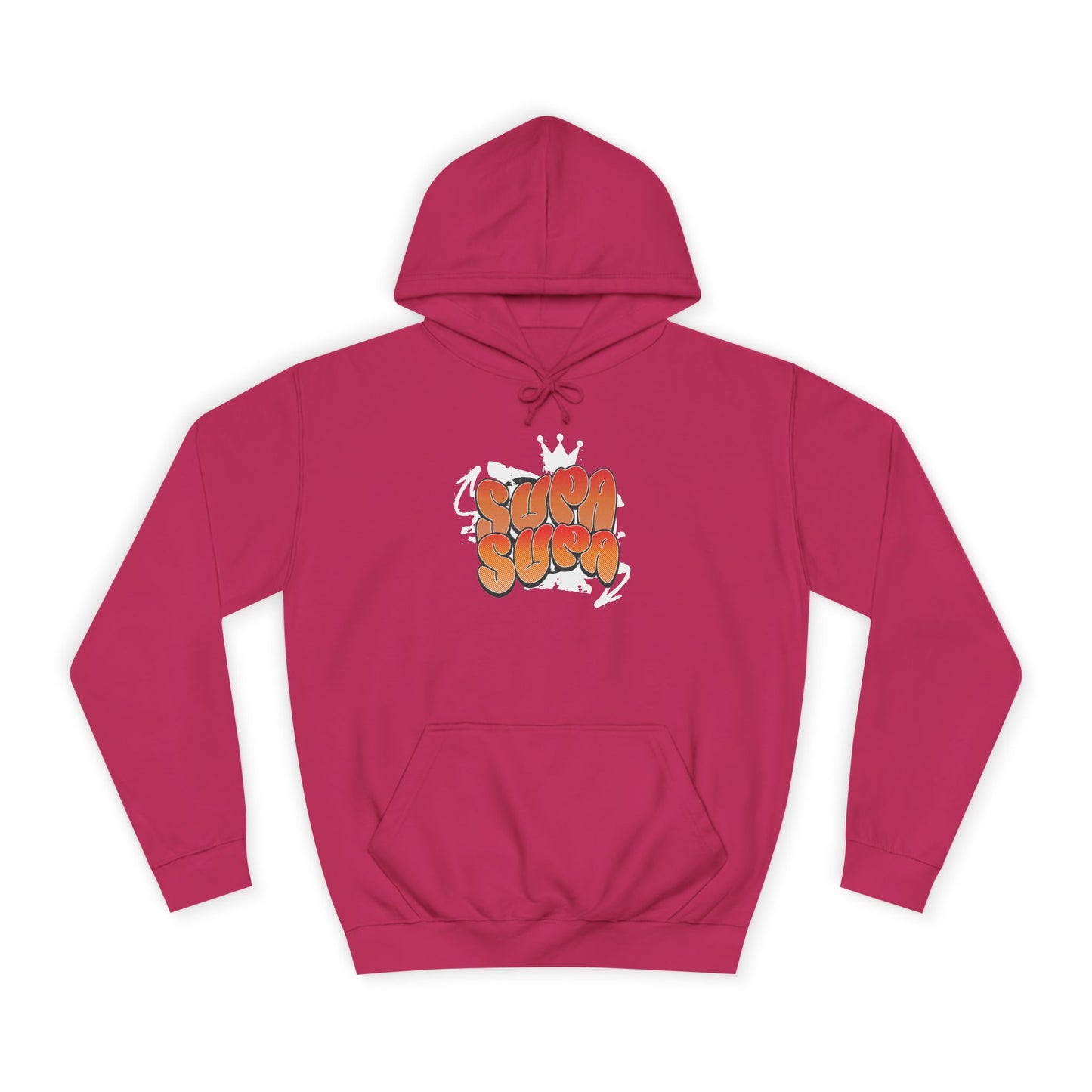 Unisex Hoodie with Retro 'Supa Supa' Design