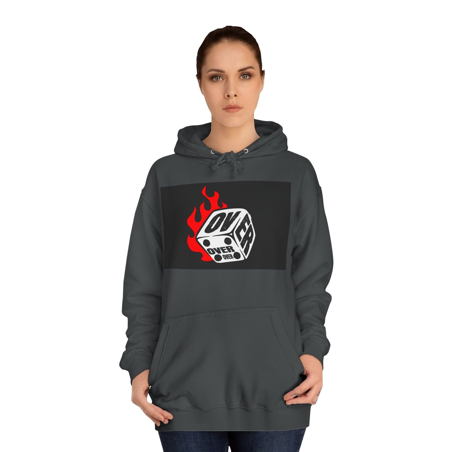 OVER Graphic Hoodie, Oversized Sweatshirt, Trendy Unisex Hoodie, Gift, Casual Layering Top