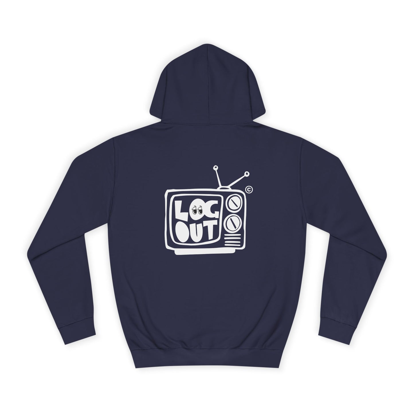 Unisex LOG OUT Hoodie, Cozy Wear, Casual Style, Gift, Trendy Spirit, Everyday Comfort
