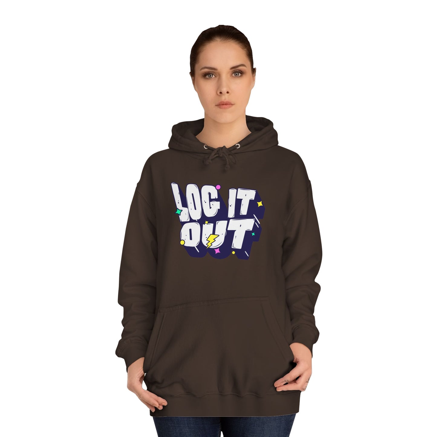 Unisex Hoodie with 'LOC IT OUT' Graphic, Cozy Casual Wear, Perfect for Events, Great Gift Idea