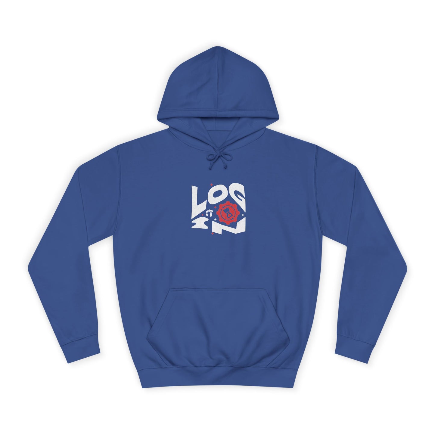 Stylish Log it in Hoodie, Cozy Athletic Wear, Graphic Hoodie, Trendy Apparel, Perfect for Life