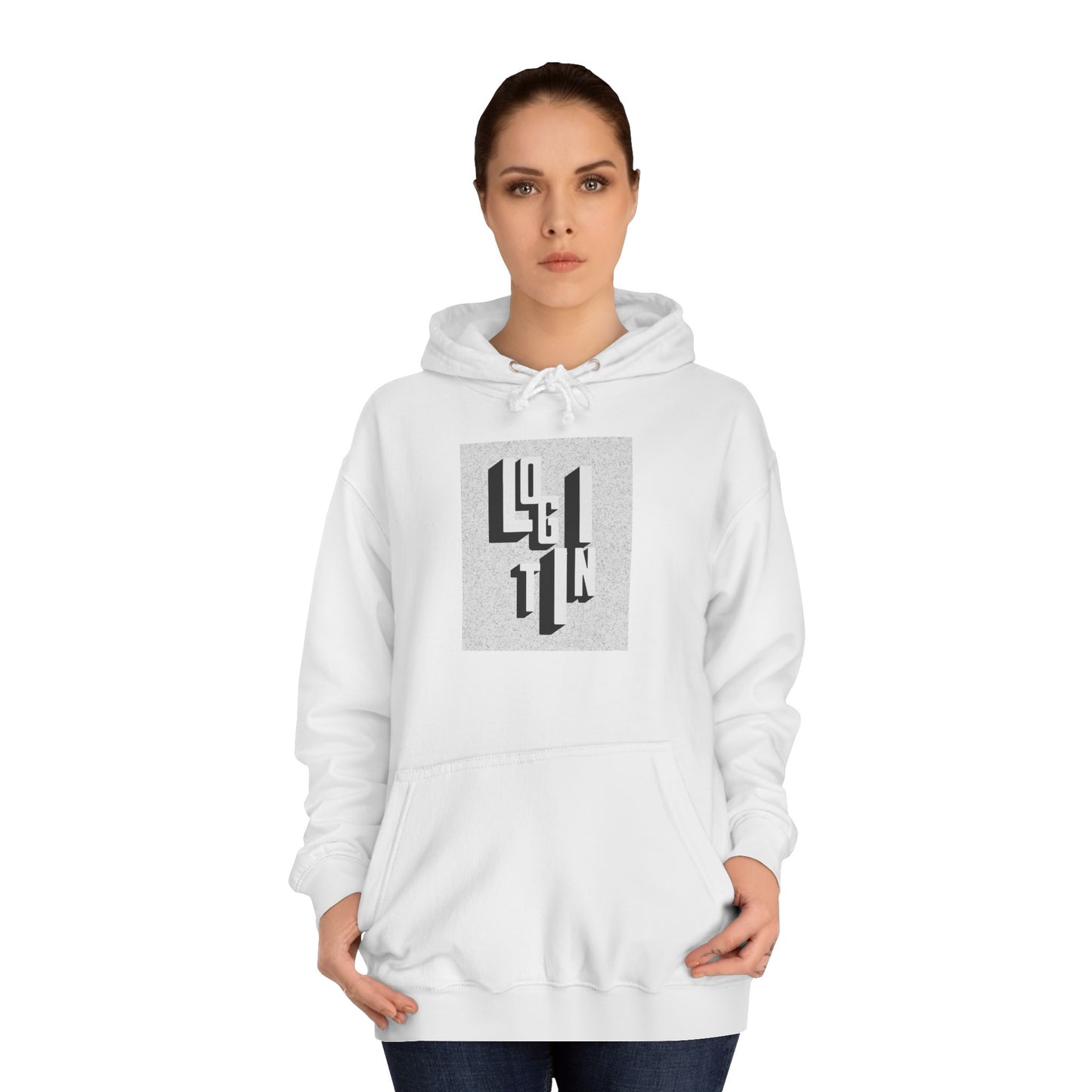 Minimalist Hoodie, Unisex Sweatshirt, Cozy Campus Wear, Student Gift, Modern Graphic Hoodie