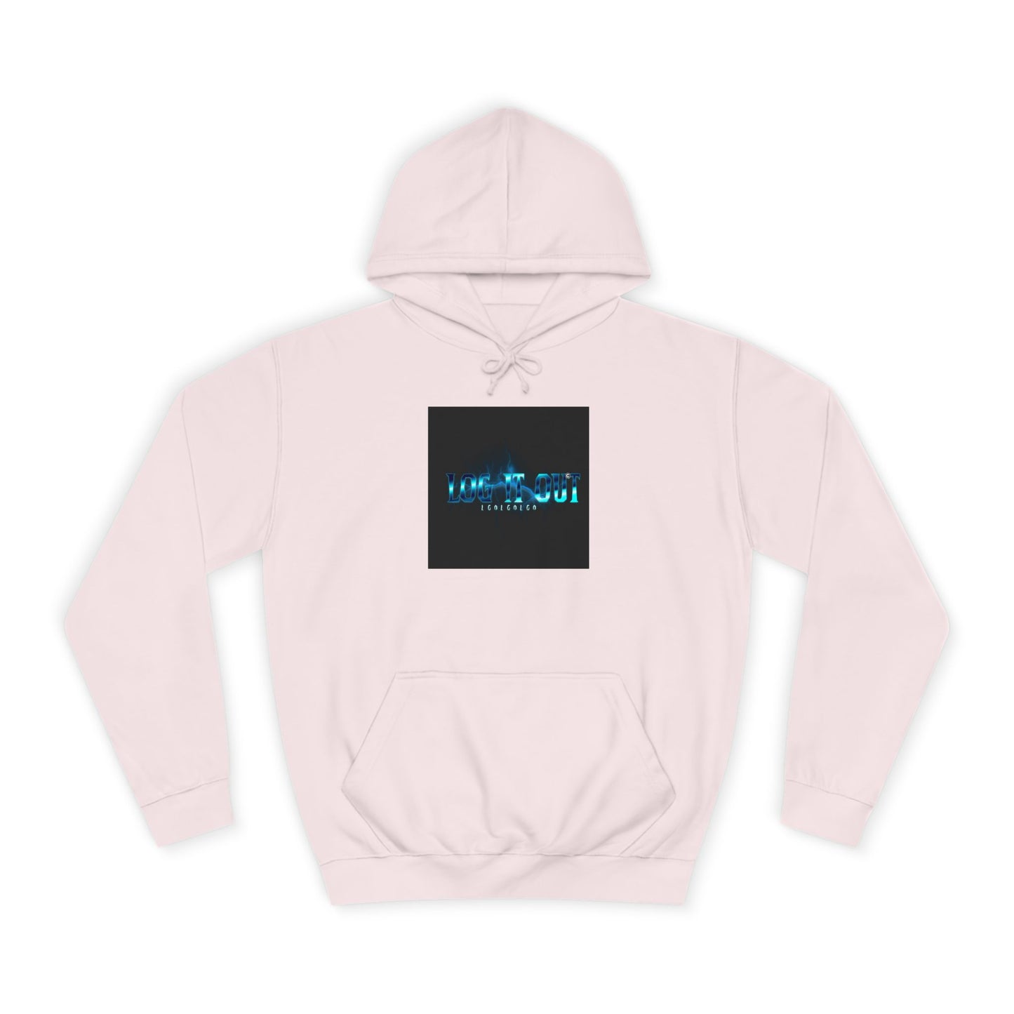 Unisex Log it out Hoodie with Digital Glow Design - Perfect for Gifts, Casual Wear,Events, Graphic Sweatshirt