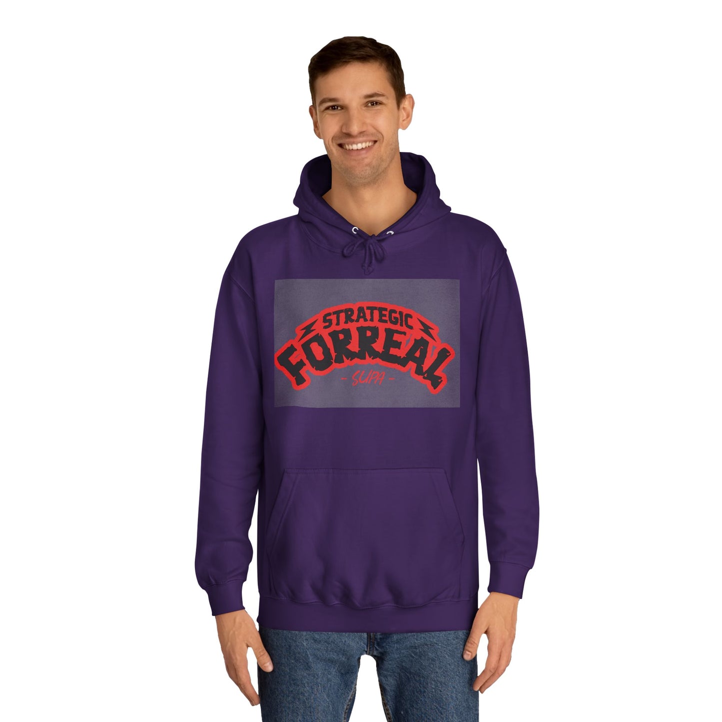 Unisex Hoodie - Strategic Forreal Design, Perfect for Casual Wear