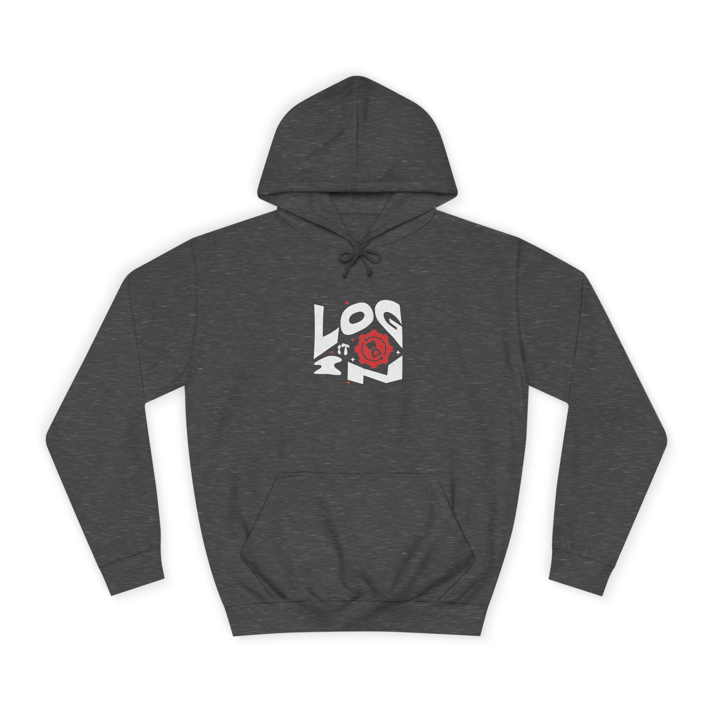 Stylish Log it in Hoodie, Cozy Athletic Wear, Graphic Hoodie, Trendy Apparel, Perfect for Life