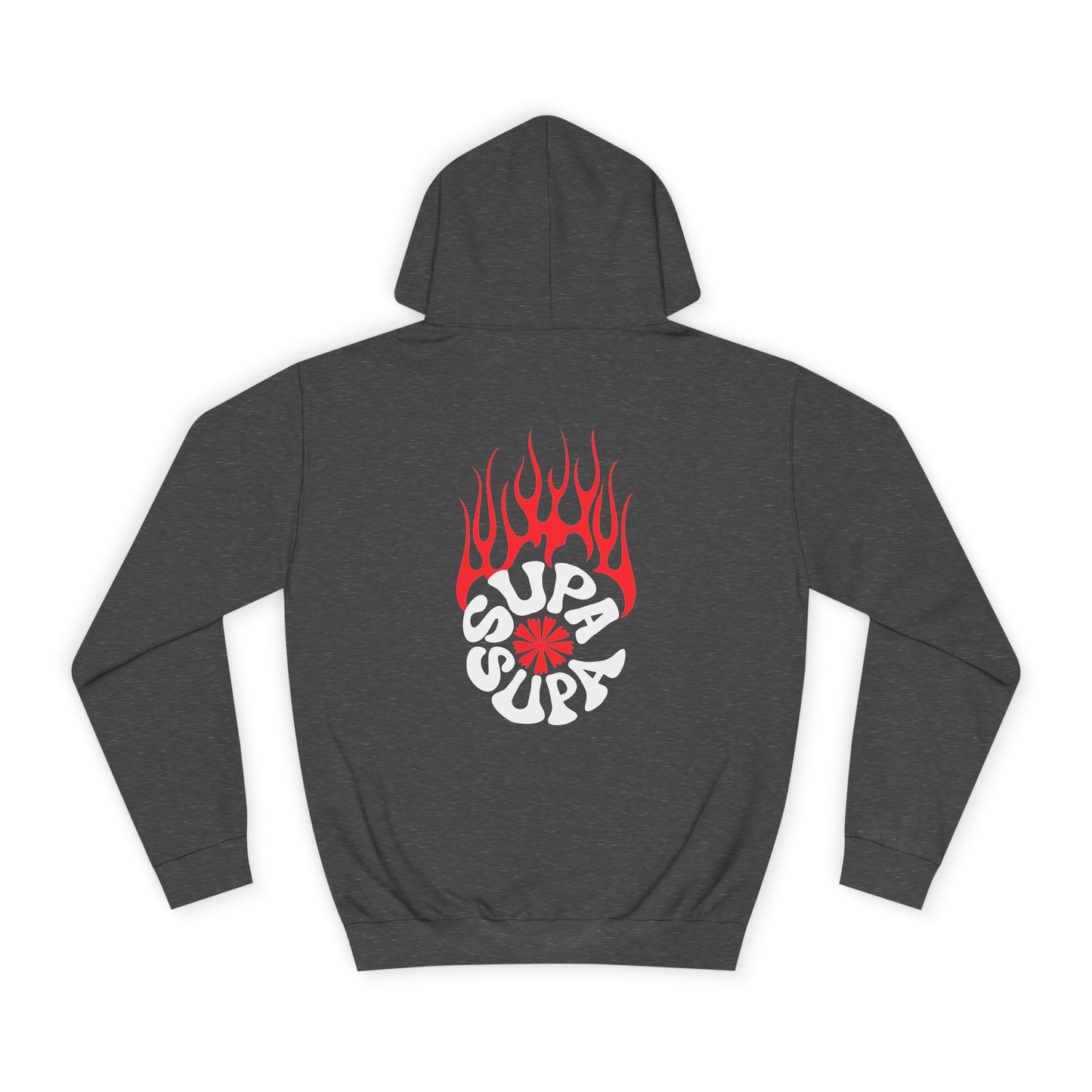 Unisex Flame Supa Supa Graphic Hoodie - Casual Streetwear