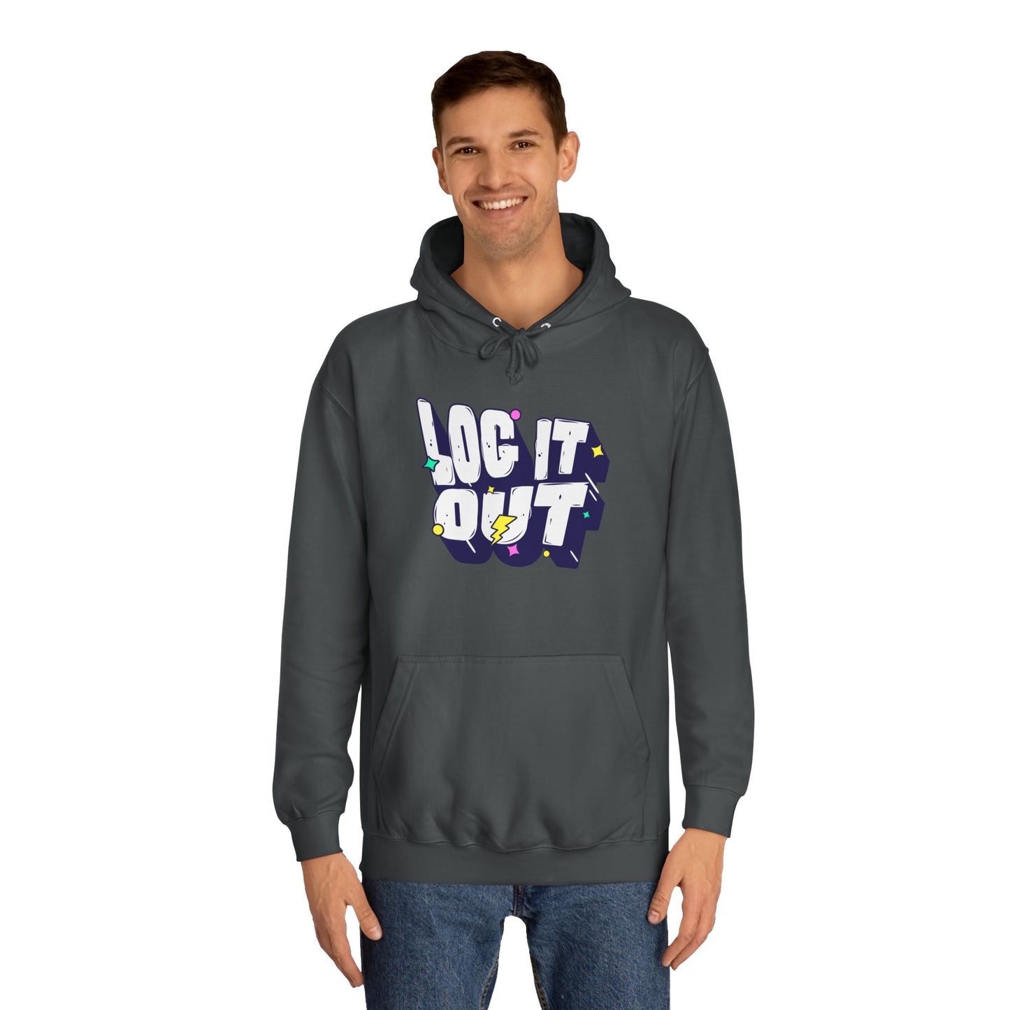 Unisex Hoodie with 'LOC IT OUT' Graphic, Cozy Casual Wear, Perfect for Events, Great Gift Idea