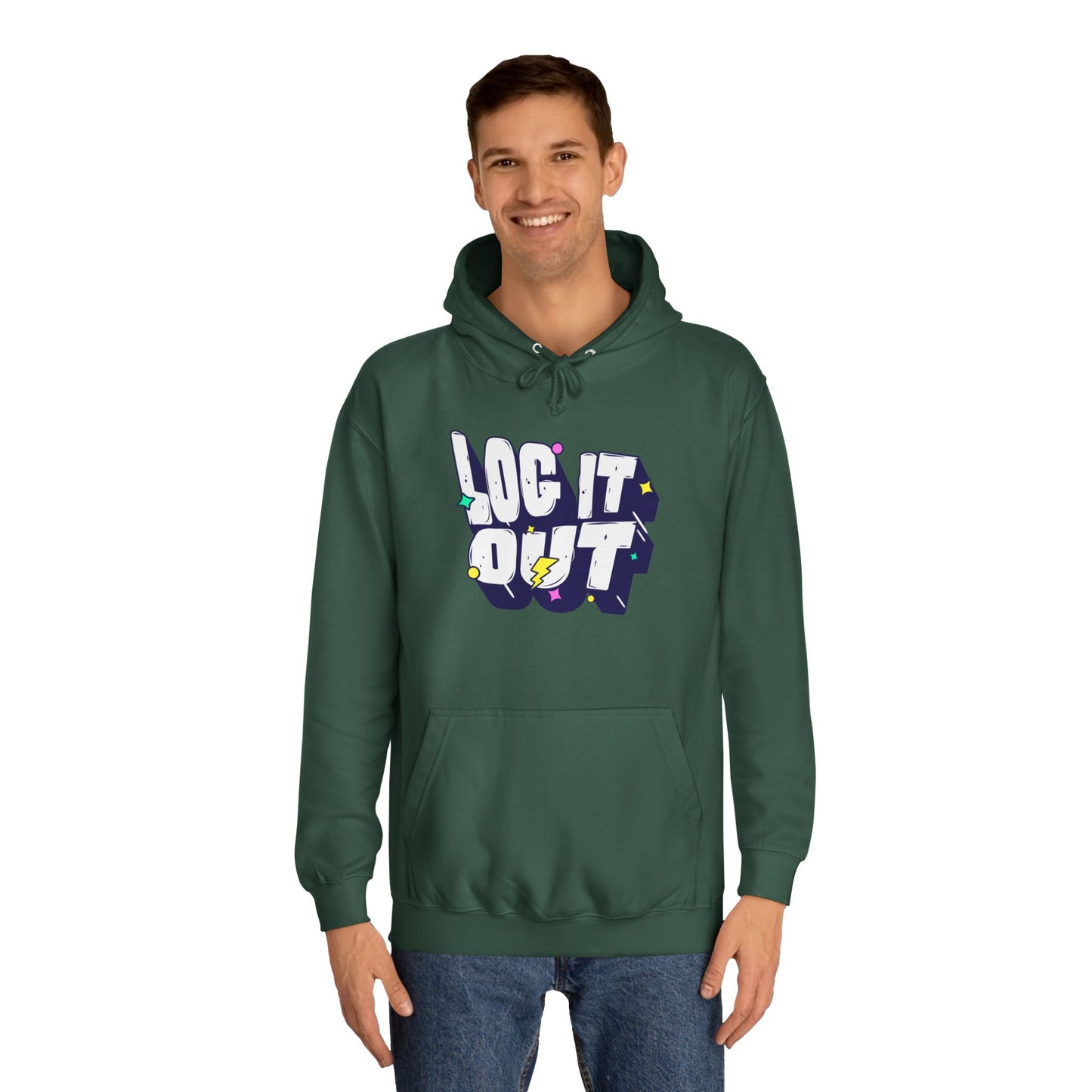 Unisex Hoodie with 'LOC IT OUT' Graphic, Cozy Casual Wear, Perfect for Events, Great Gift Idea