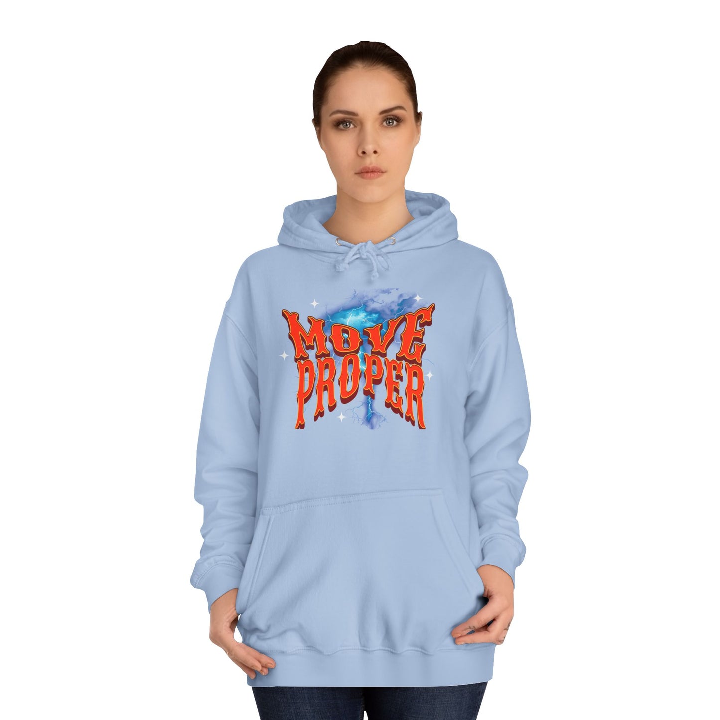 Unisex Hoodie - Move Proper Graphic, Trendy Casual Wear