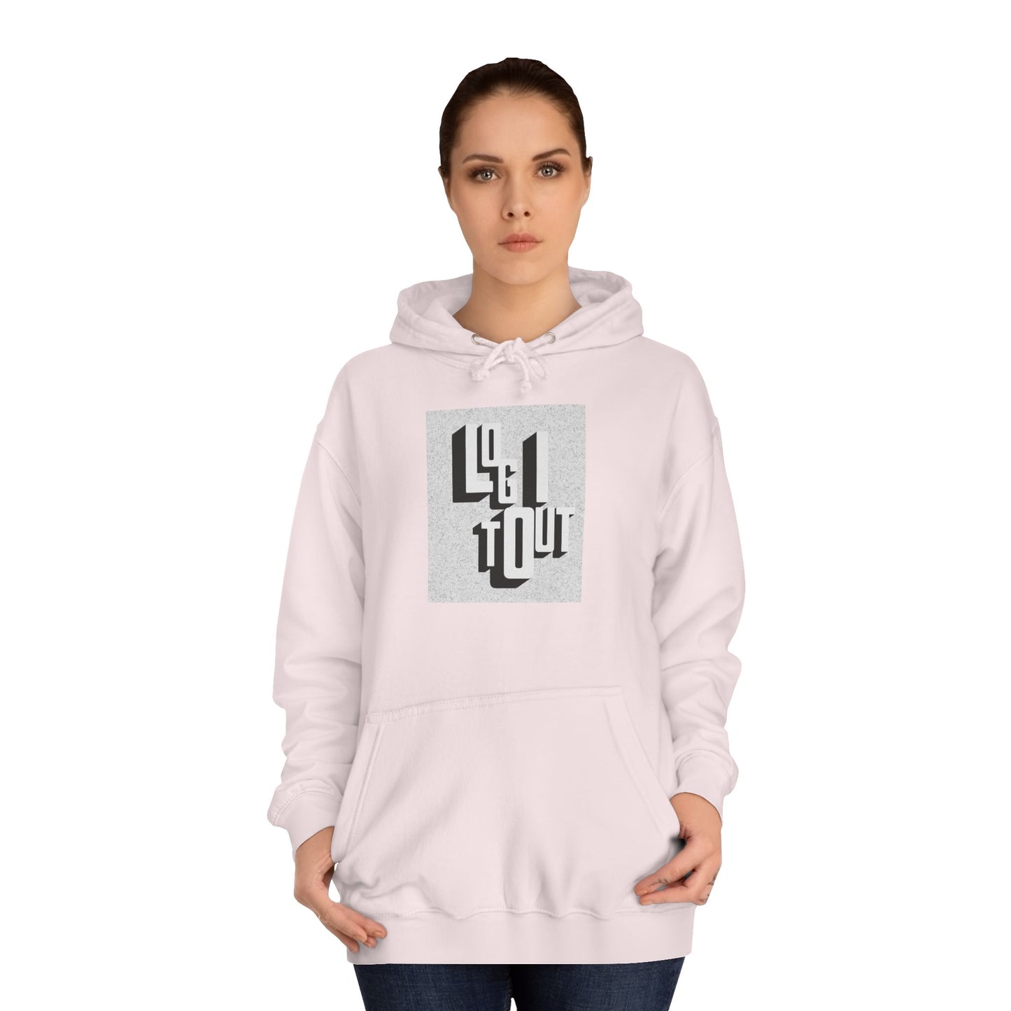 Unisex Hoodie with Unique Typography, Cozy College Sweatshirt, College Gift, Modern Hoodie, Graphic Pull-over
