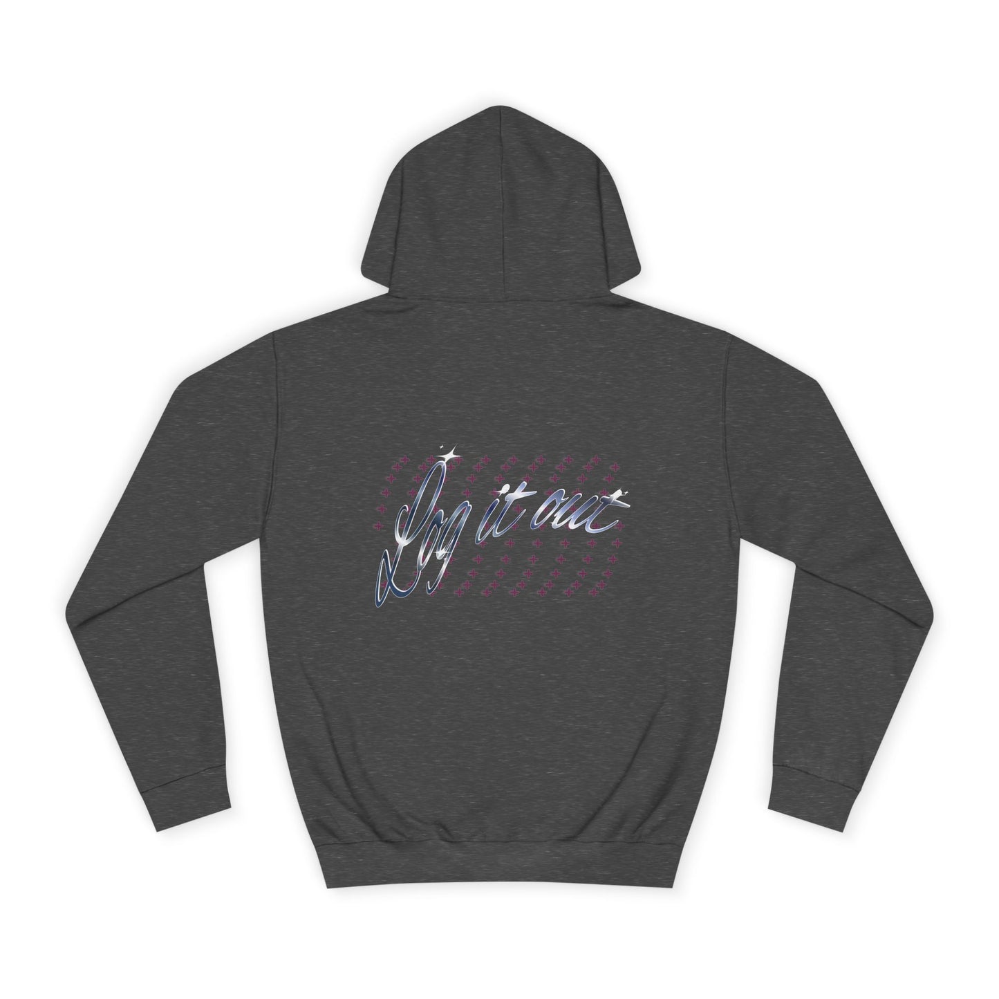 Stylish Unisex 'Log it out' Hoodie with Trendy Script Design, Perfect for Casual Wear, Gift, Apparel, Unisex Fashion