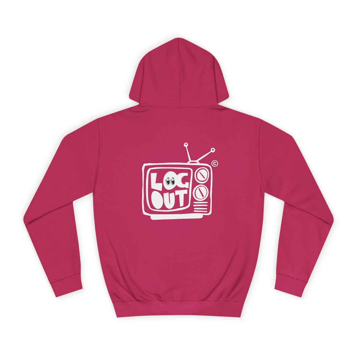 Unisex LOG OUT Hoodie, Cozy Wear, Casual Style, Gift, Trendy Spirit, Everyday Comfort
