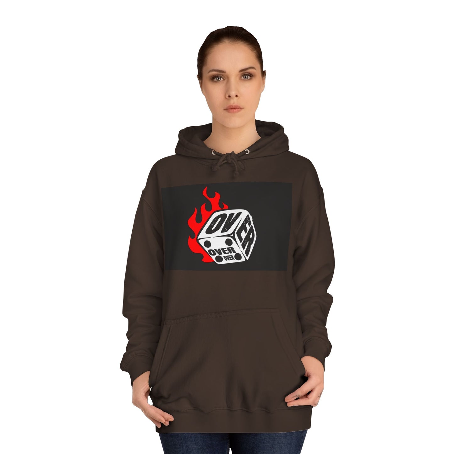 OVER Graphic Hoodie, Oversized Sweatshirt, Trendy Unisex Hoodie, Gift, Casual Layering Top
