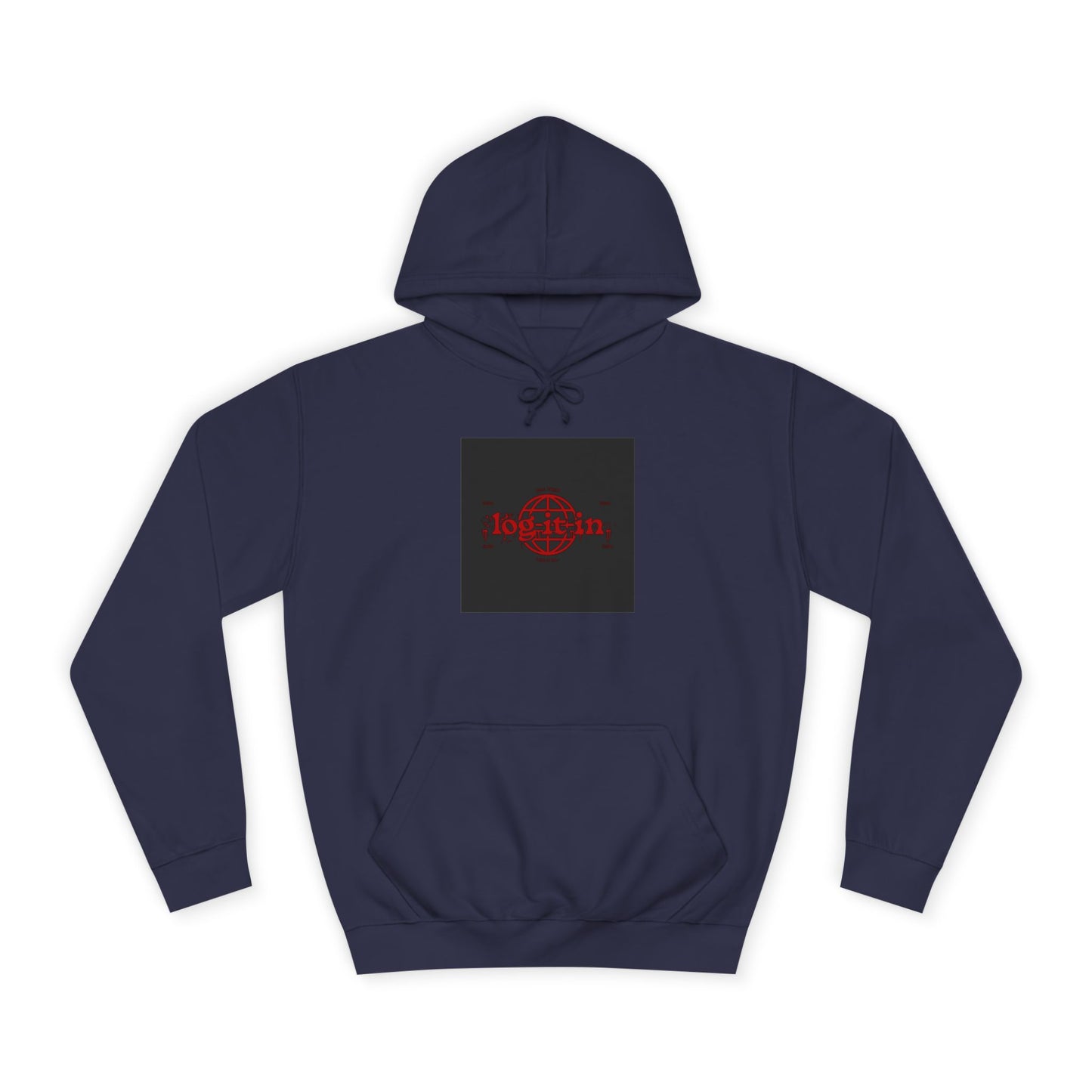 Unisex Log it in Hoodie with Bold Graphic Design, Custom Apparel, Streetwear, Comfortable Hoody, Trendy Gift