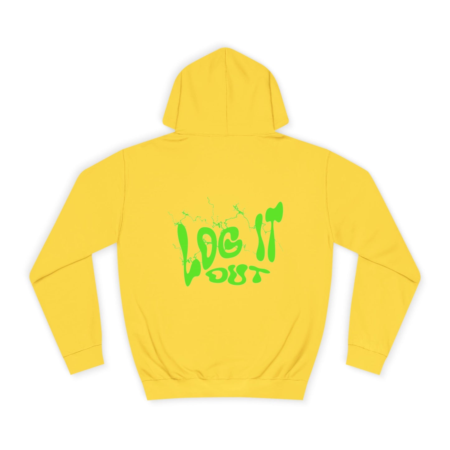 Vibrant Unisex Hoodie - "Log It Out" Motivational Wear, Perfect for Casual Days, Every day Life, Gift Eco-Friendly Style
