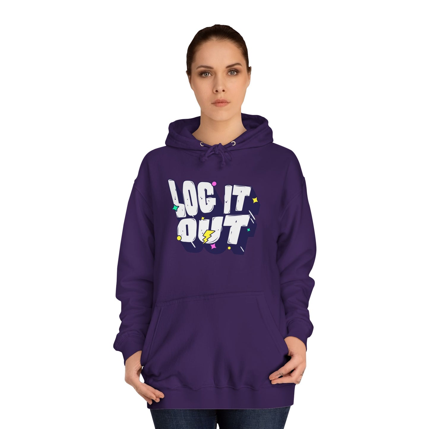 Unisex Hoodie with 'LOC IT OUT' Graphic, Cozy Casual Wear, Perfect for Events, Great Gift Idea