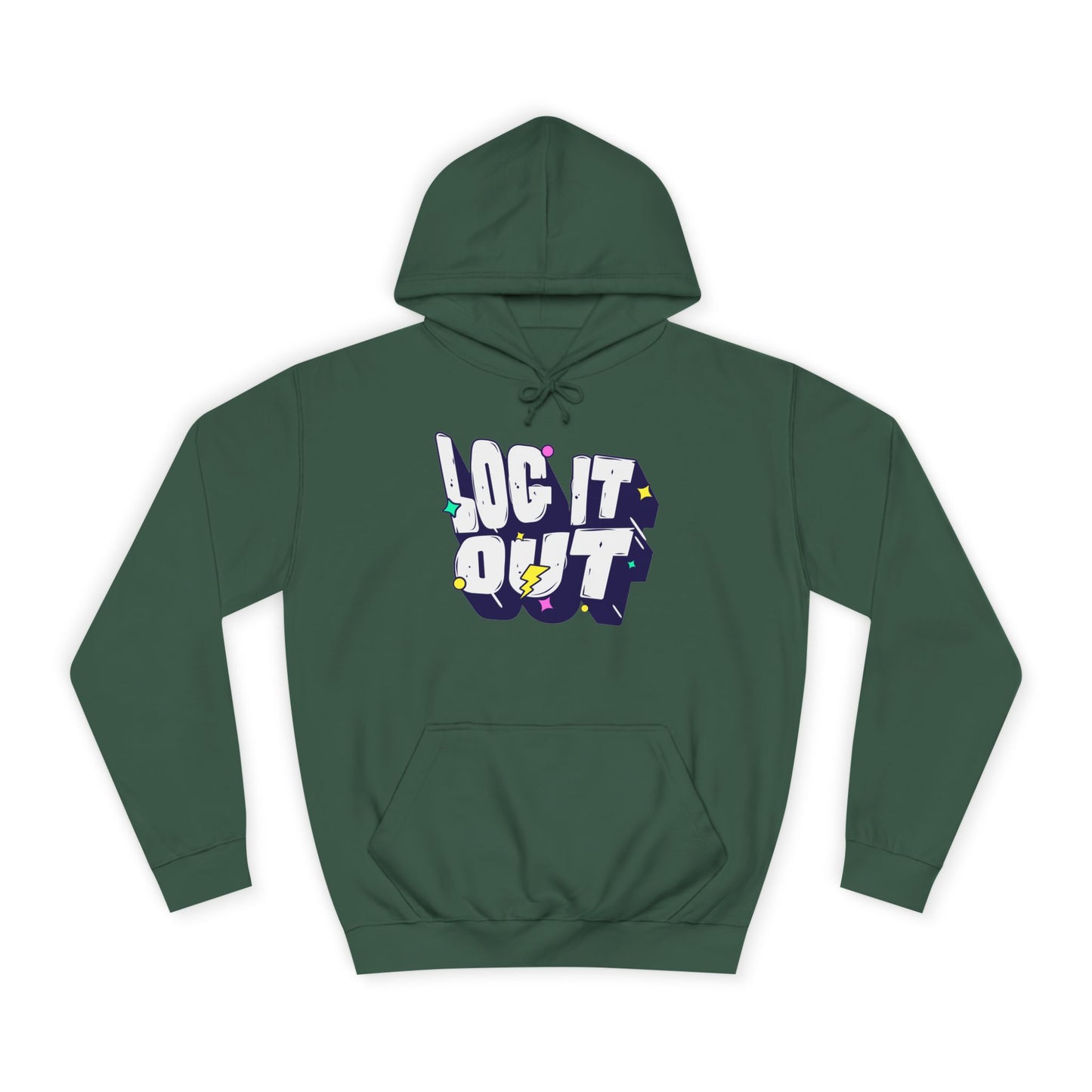 Unisex Hoodie with 'LOC IT OUT' Graphic, Cozy Casual Wear, Perfect for Events, Great Gift Idea